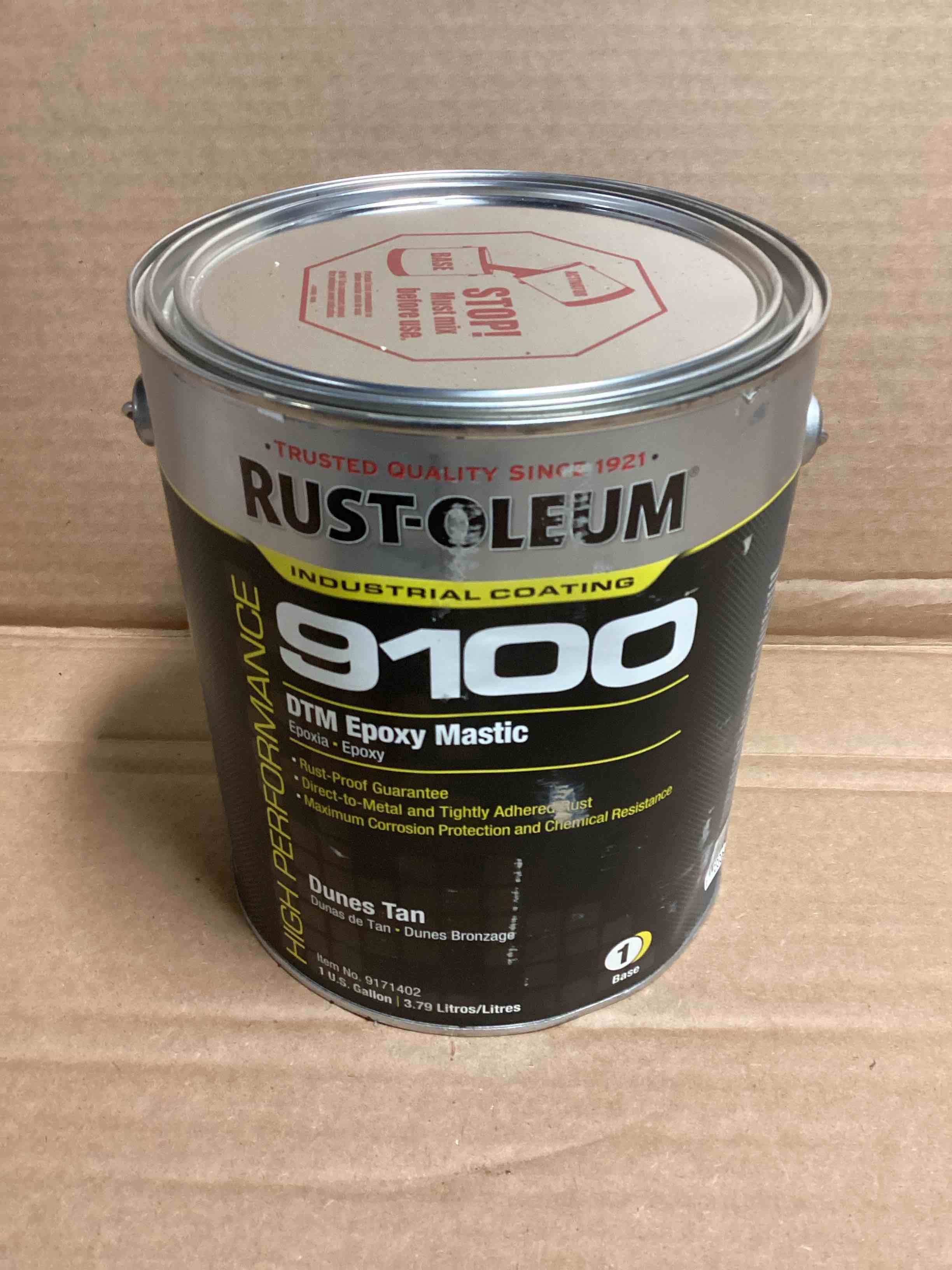 Condition photo showing New/Like New for Rust-Oleum 9100 DTM Epoxy Mastic, Dunes Tan 1 gal 9171402-3402