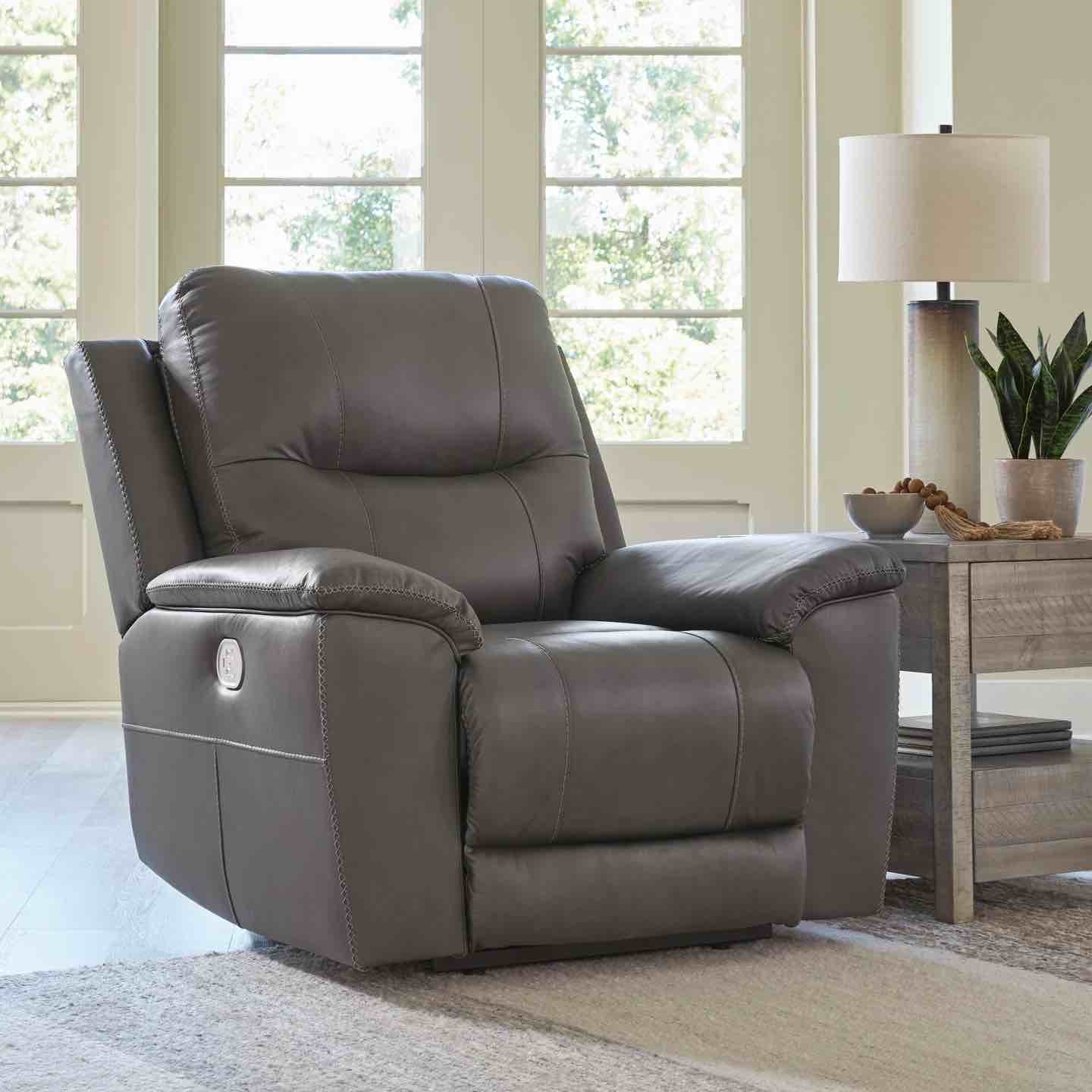 Dearview Dual Power Leather Recliner