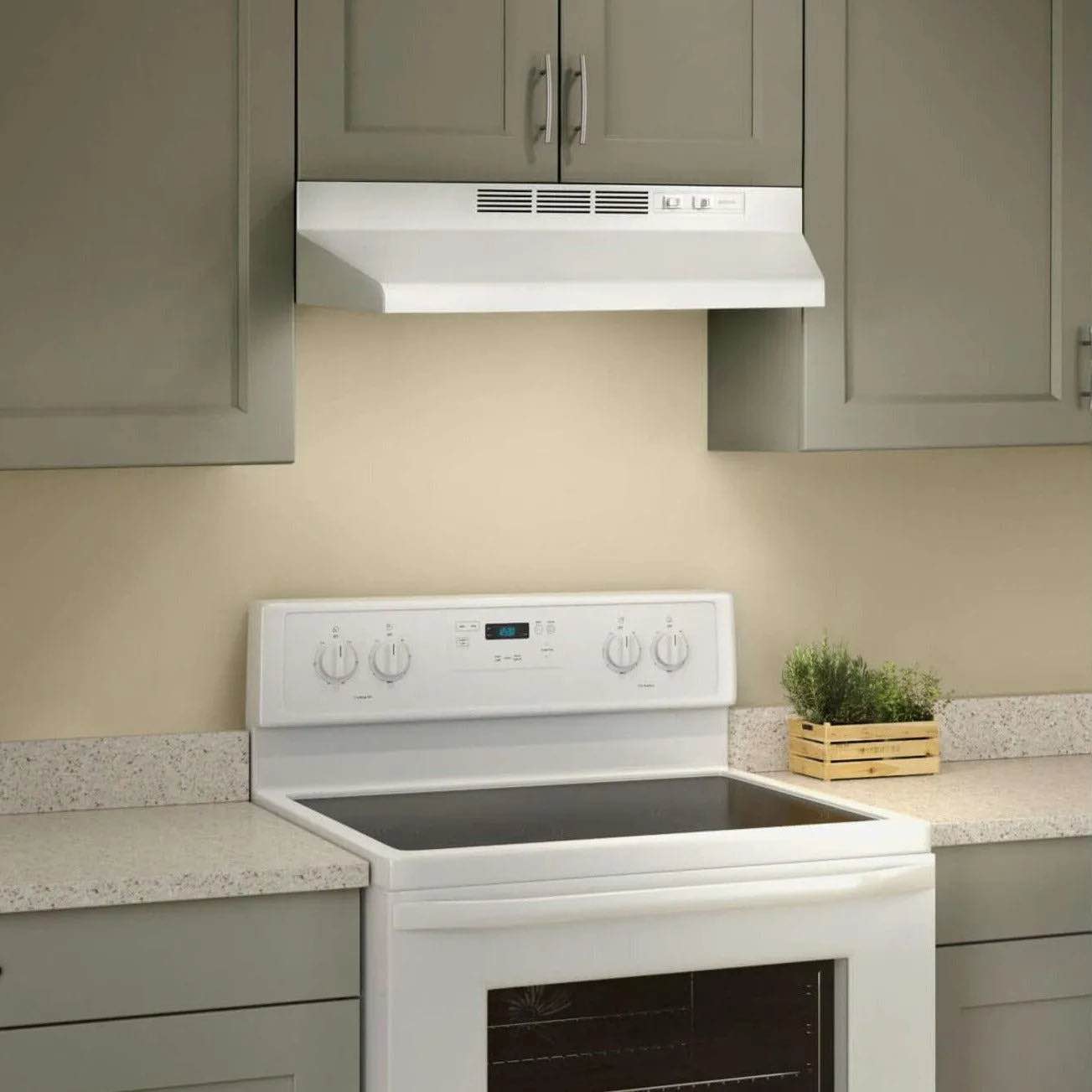 Broan - 30 inches - Under cabinet Range Hood - White