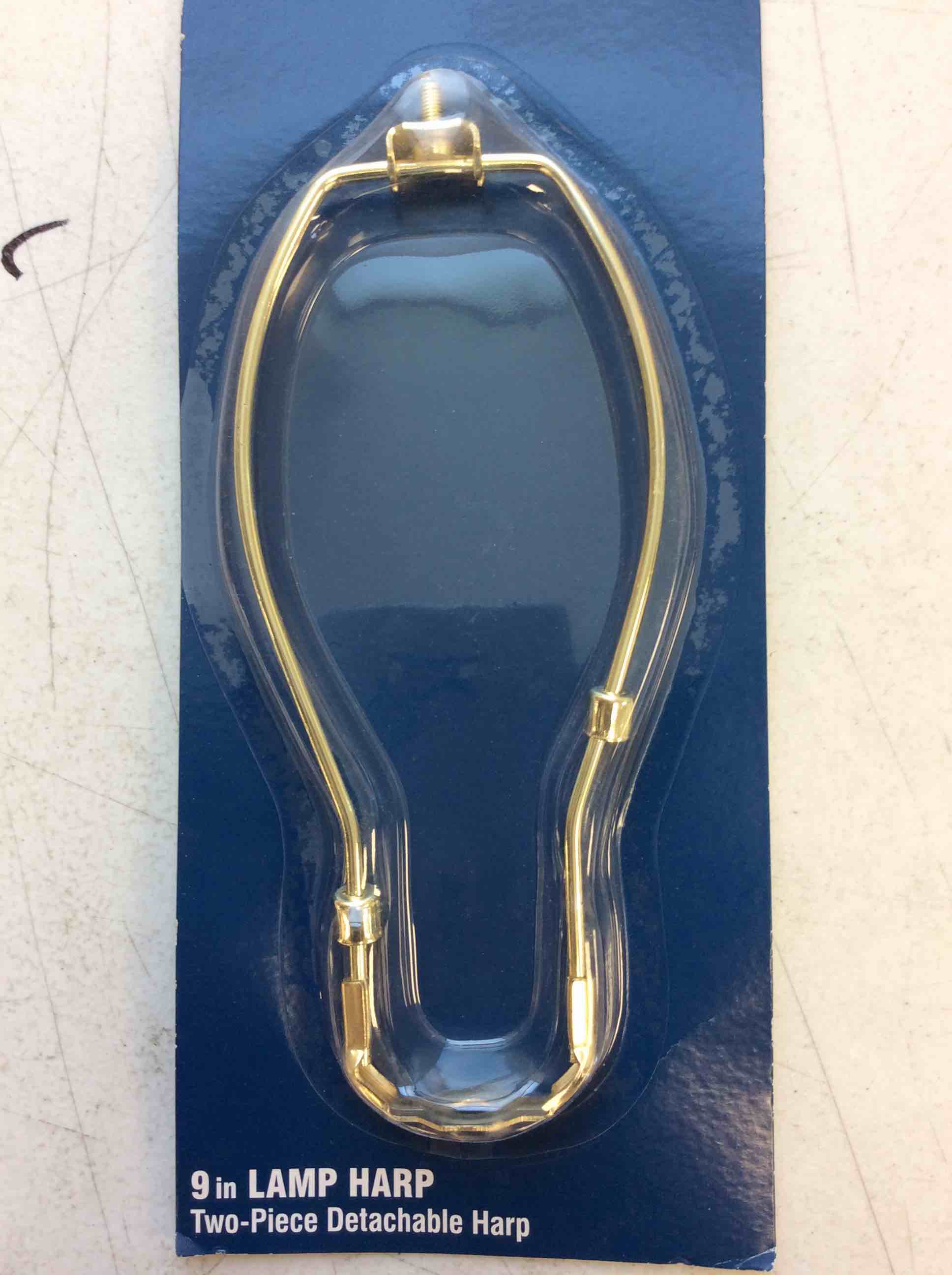 Condition photo showing New/Like New for 9 in lamp harp two piece detachable harp
