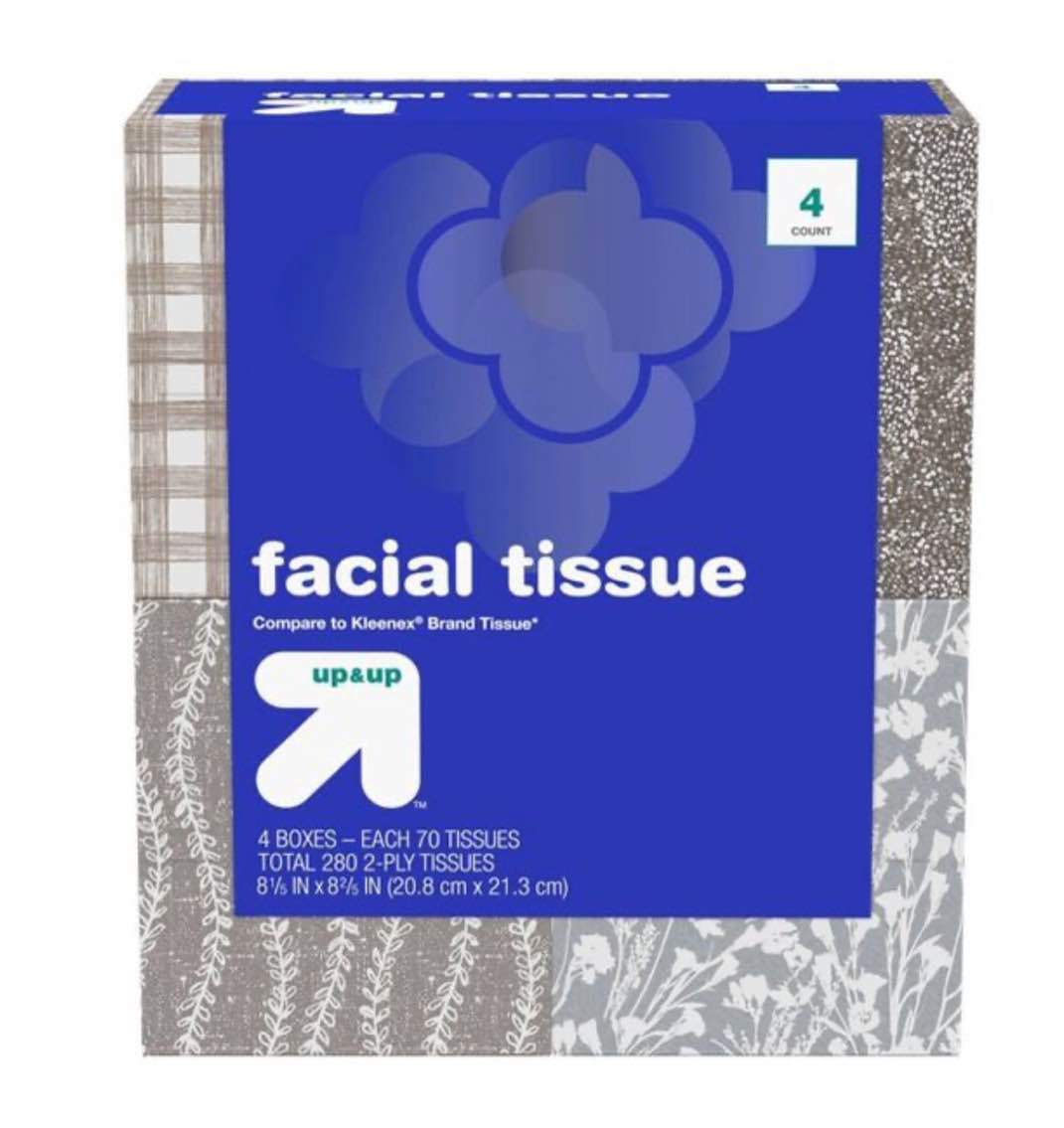 Up & Up Soft Facial Tissue 4 Count-70 Each 
