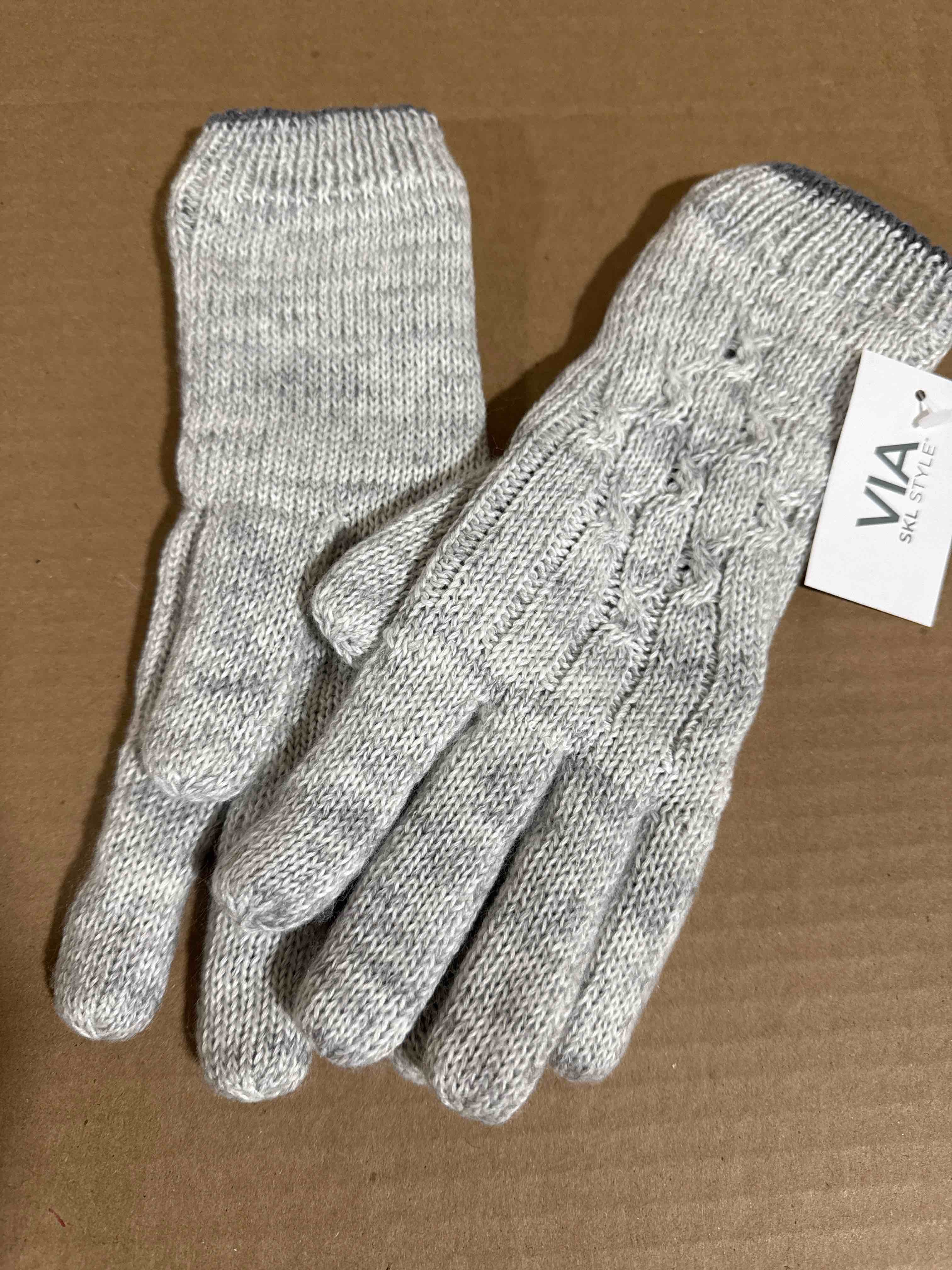Women’s Knit Gloves Grey 