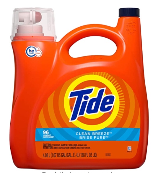 Tide Liquid Laundry Detergent, Clean Breeze, 96 Loads 138 Fl Oz