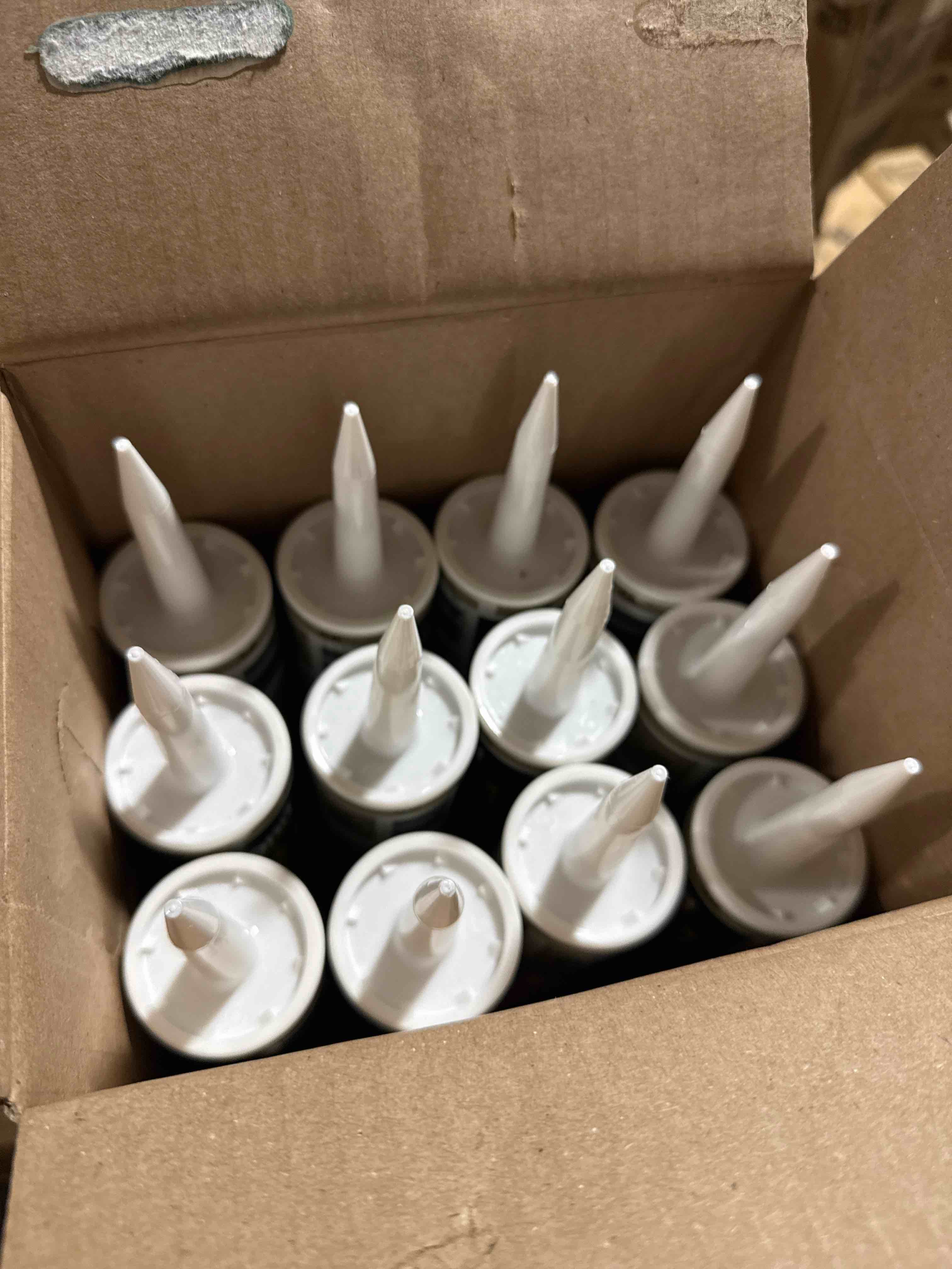 Condition photo showing Brand New for case of 12 titebond titeshield professional elastomeric sealant – clay (10.1 oz cartridges) clay 