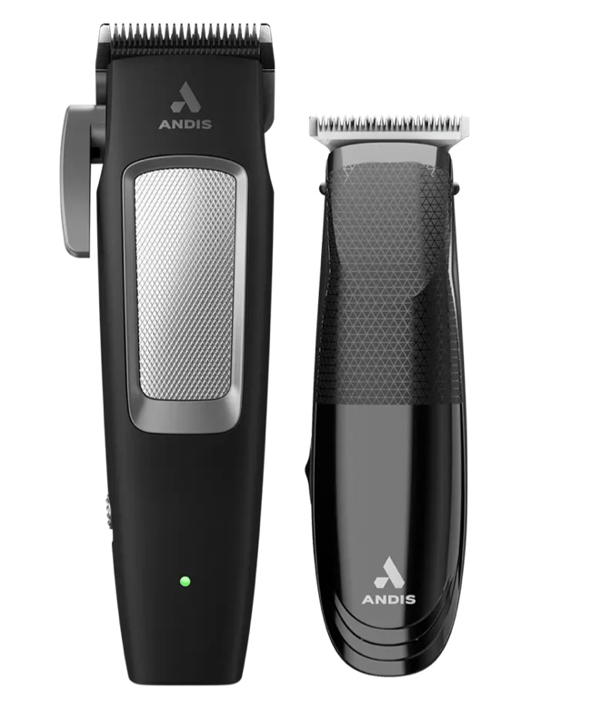 Andis 561506 inCRED Cordless Adjustable Hair Clipper & Close-Cutting T-Blade Trimmer Combo Set, 23-Piece Kit, Powerful Motor, Lithium-Ion Battery, Black