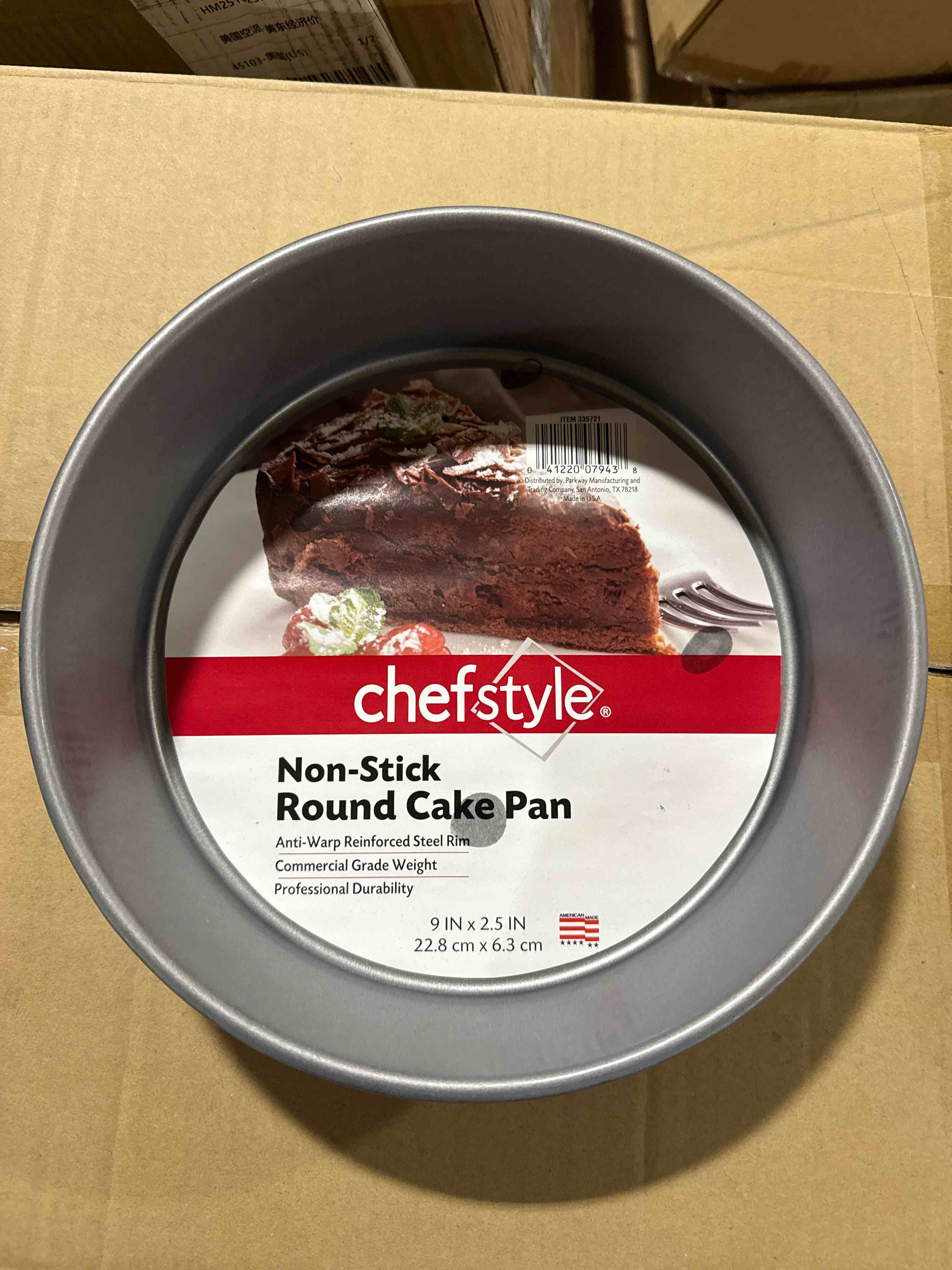 chef style nonstick round cake pan 9” x 2 1/2”