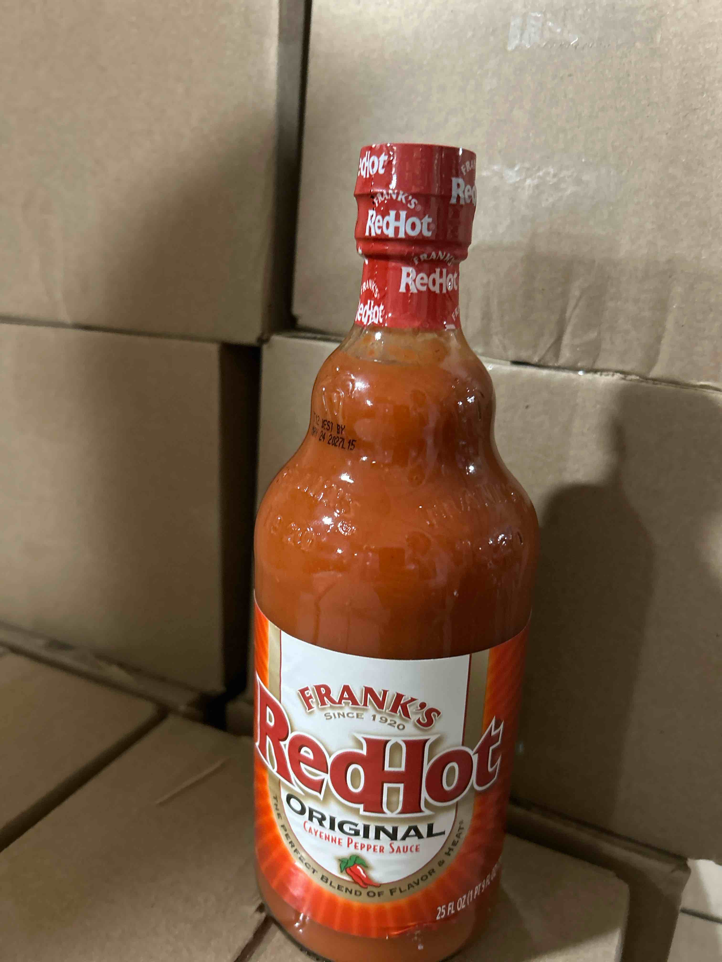 Condition photo showing Brand New for frank's redhot original cayenne pepper sauce 25 oz  bottle bb 2027