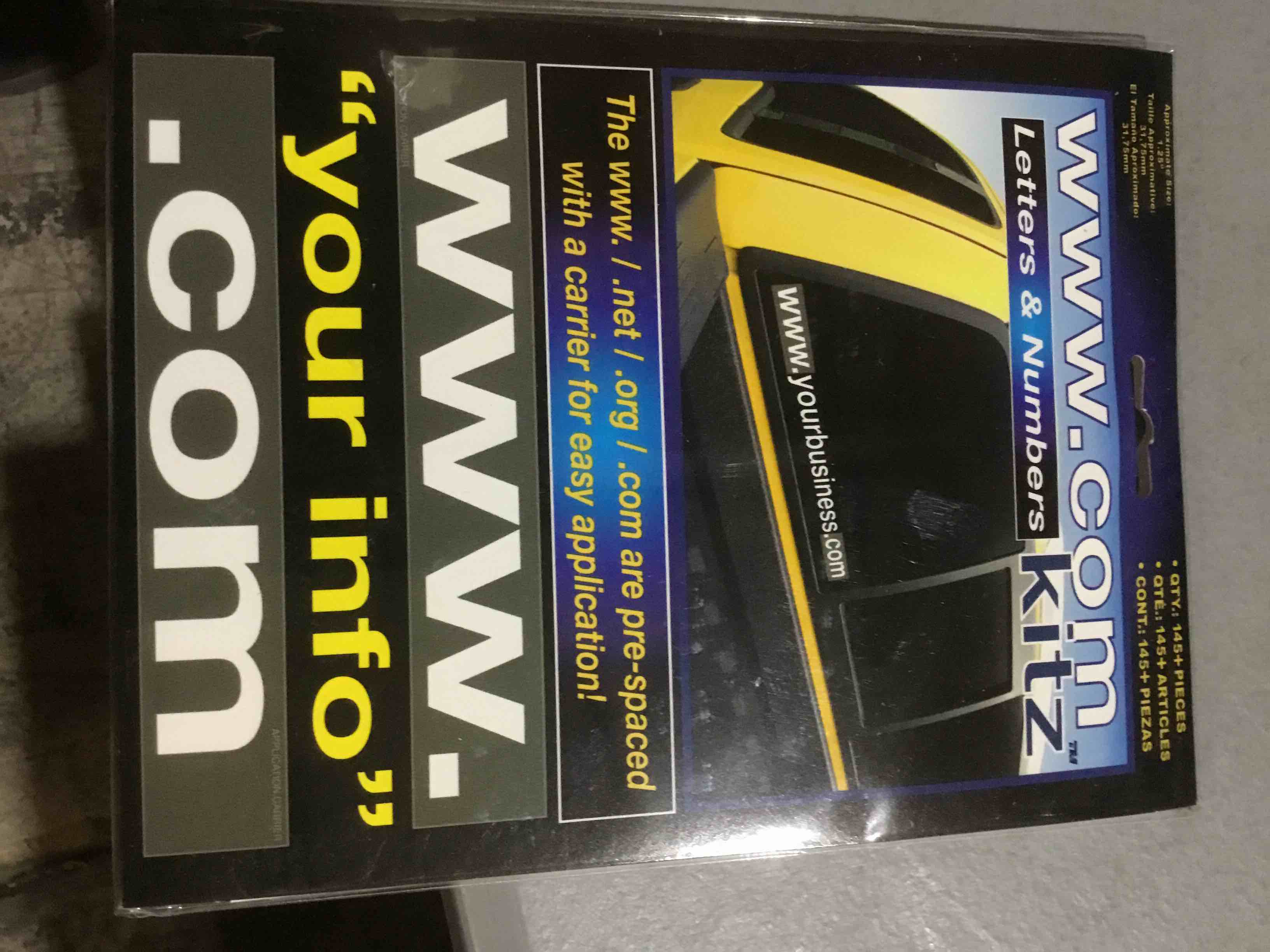 Chroma Graphics Letters & Numbers Decal Kit, promote Your Business, 4 packs total, bid per pack