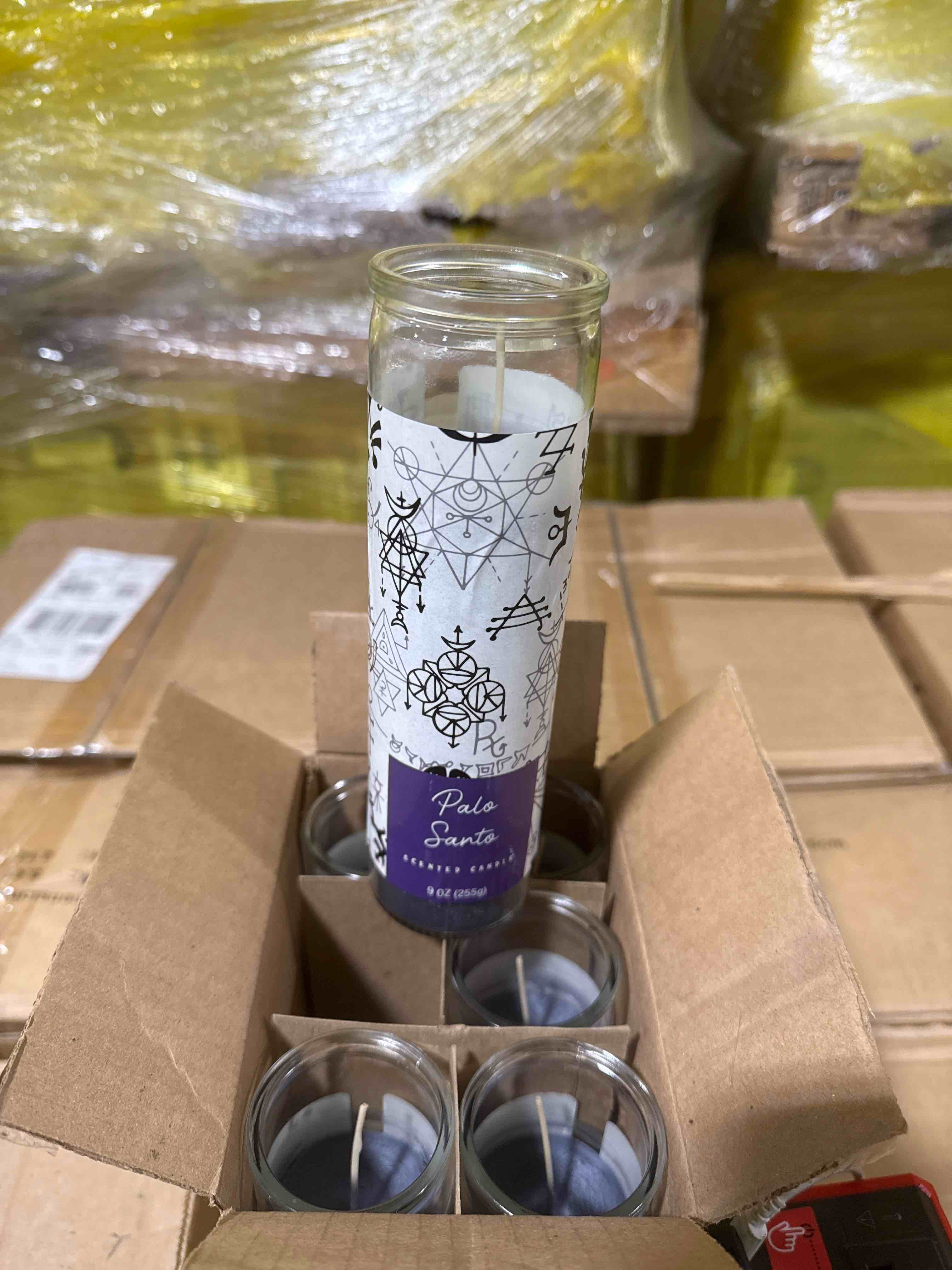 case of 6 9 ounce palo santo scented candle