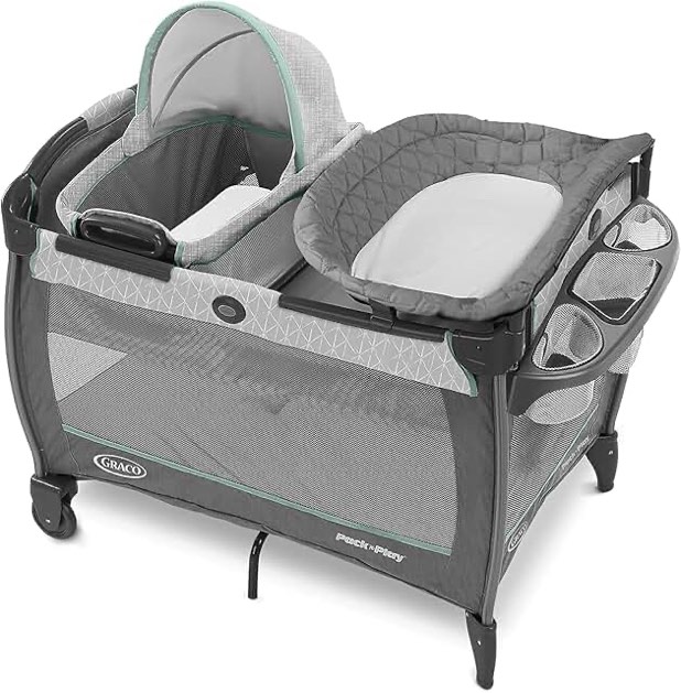 Graco Pack 'n Play Close2Baby Bassinet Playard Features Portable Bassinet Diaper Changer and More, Derby