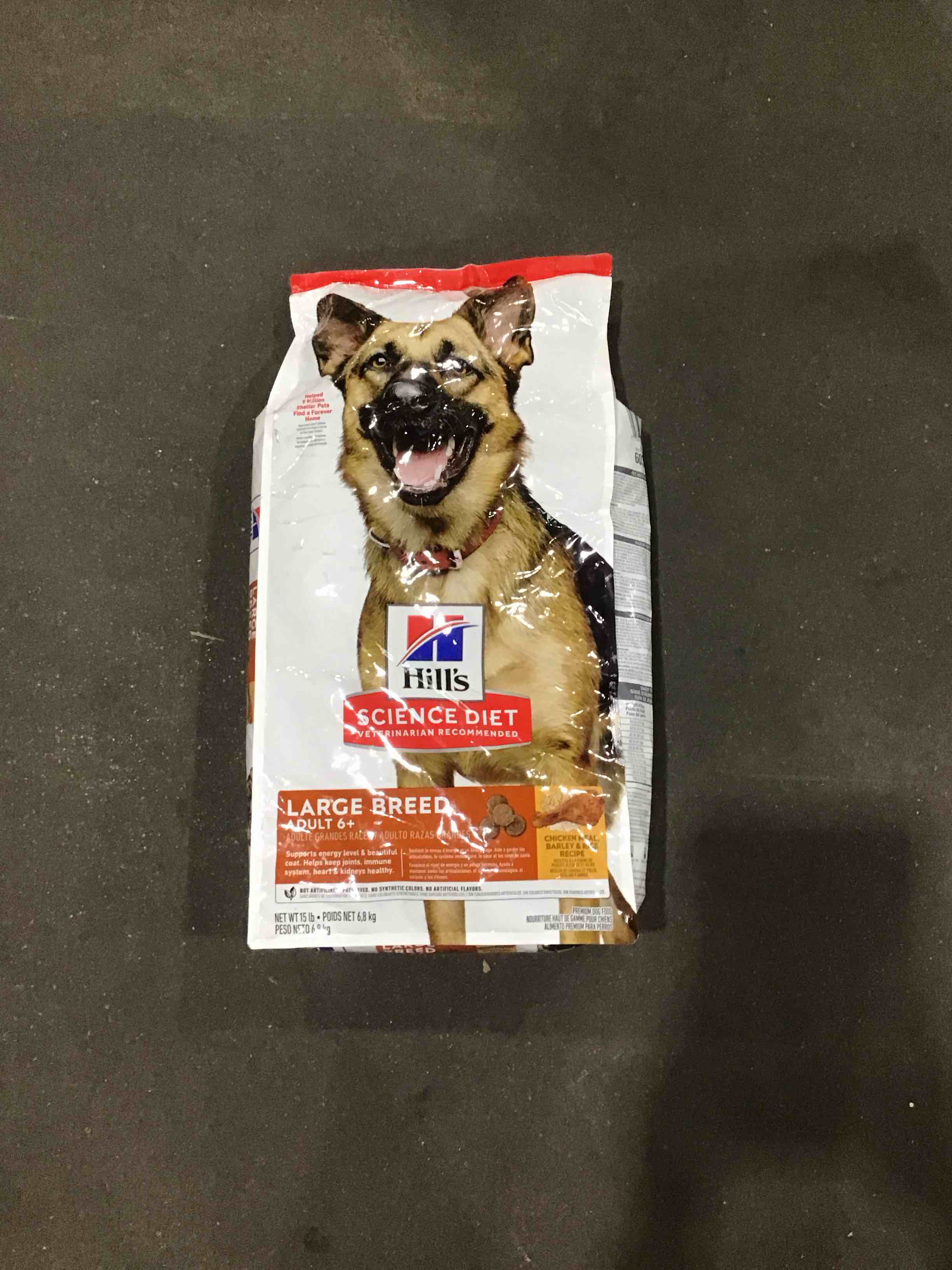 Best by 3/26 Hill's Science Diet Adult 6+ Chicken Meal, Barley & Brown Rice Recipe Large Breed Dry Dog Food, 15 lbs.