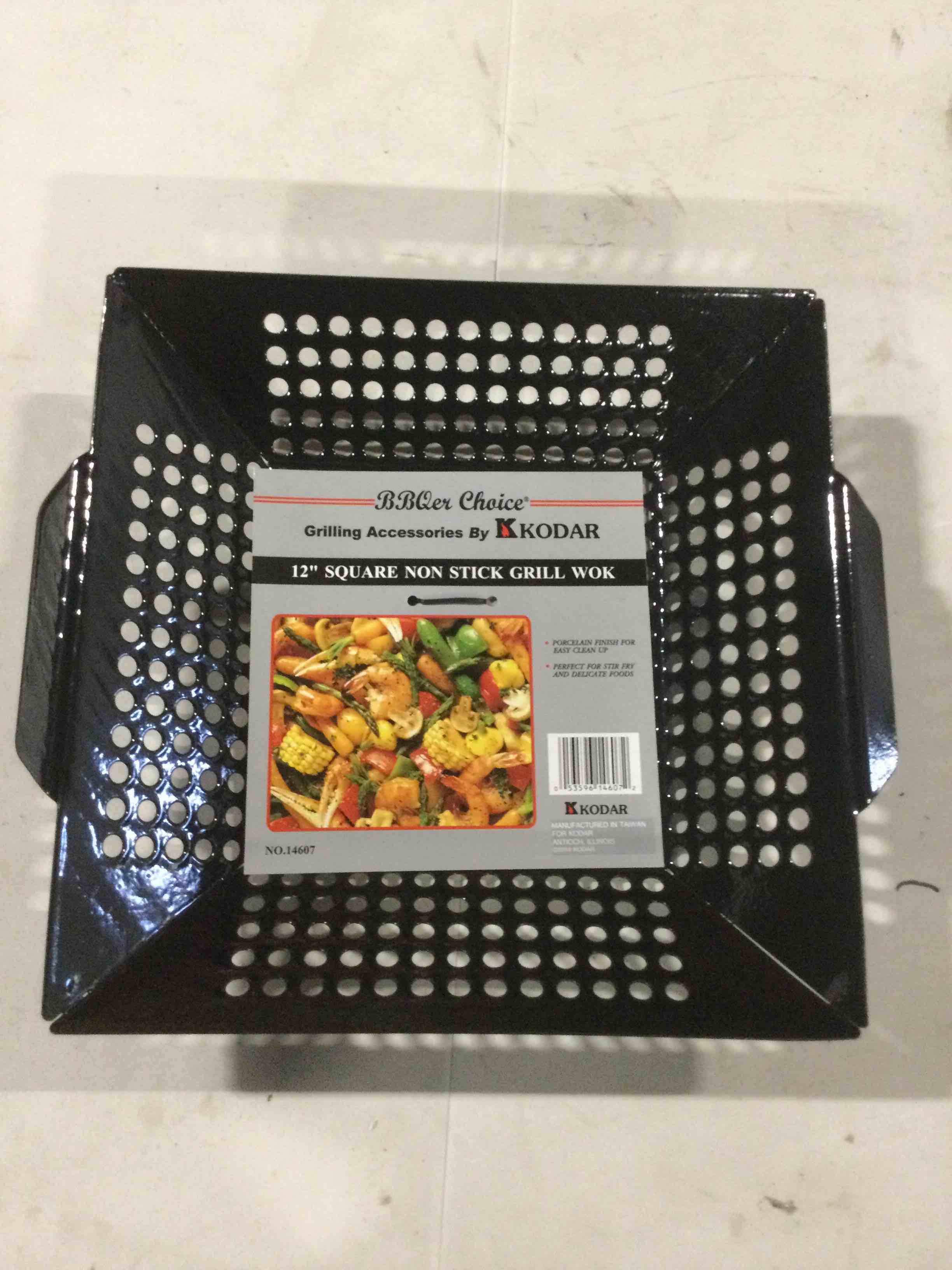 Kodar Deluxe Porcelain Coated Wok Topper 12 X 12 With Handles