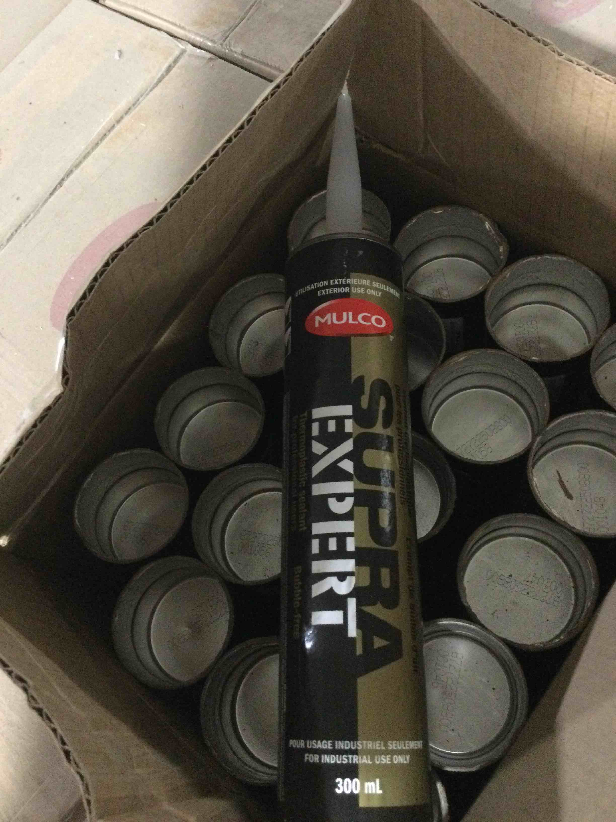 case of 20 mulco 104980  20x300ml Supra expert thermal plastic sealant, hudson slate
