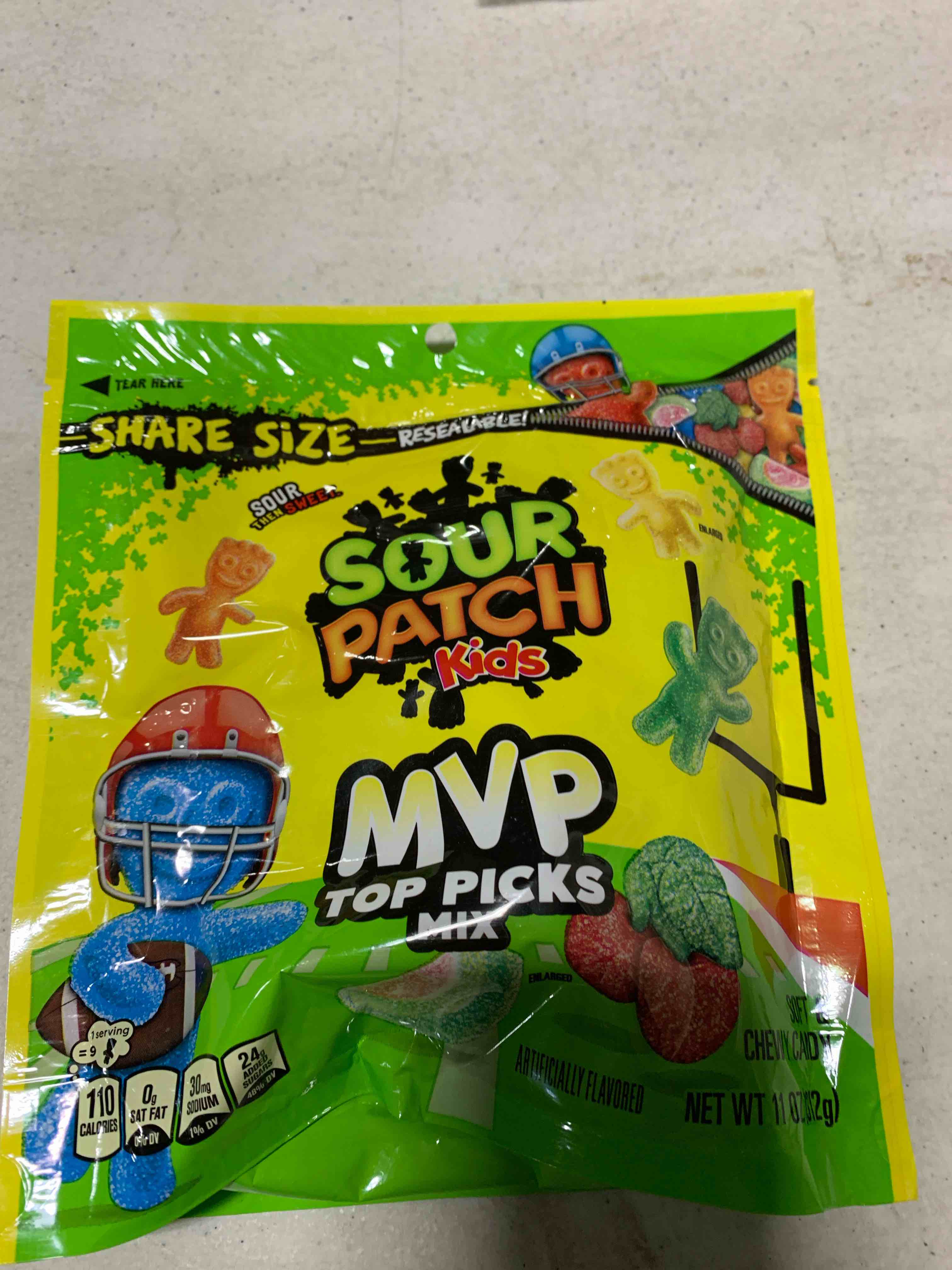 Condition photo showing New/Like New for SOUR PATCH KIDS MVP Top Picks Mix Soft & Chewy Candy Share Size - 11oz