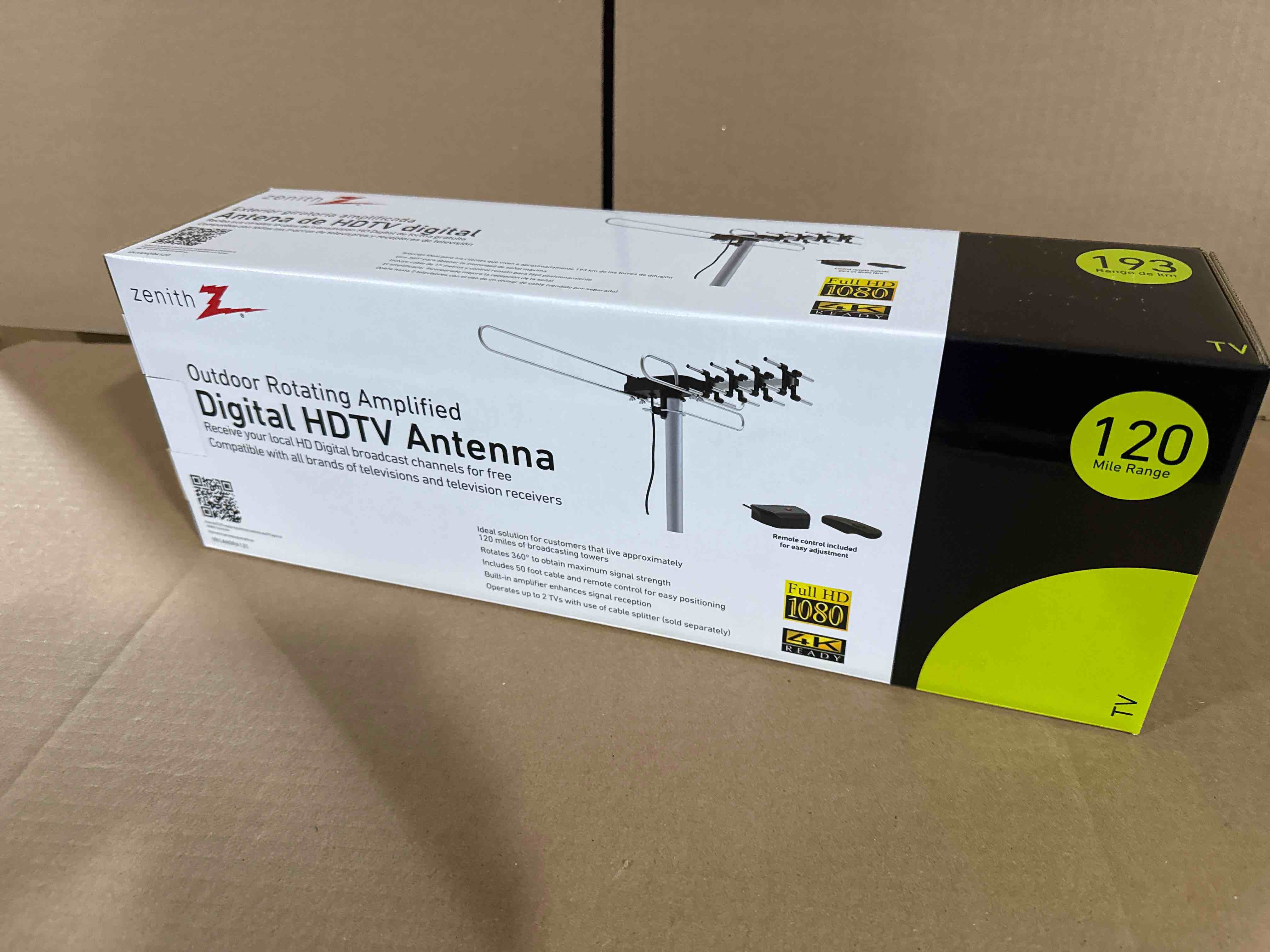120-Mile Outdoor Rotating Passive HDTV Antenna