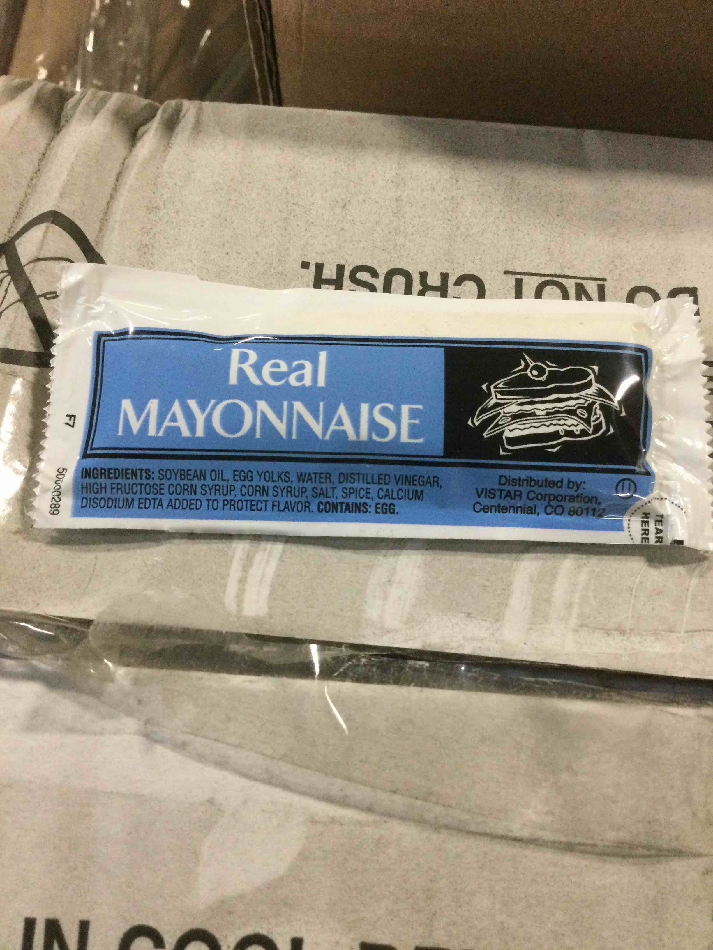 Vistar Mayonnaise Packets 200/Case Best by 07-2021