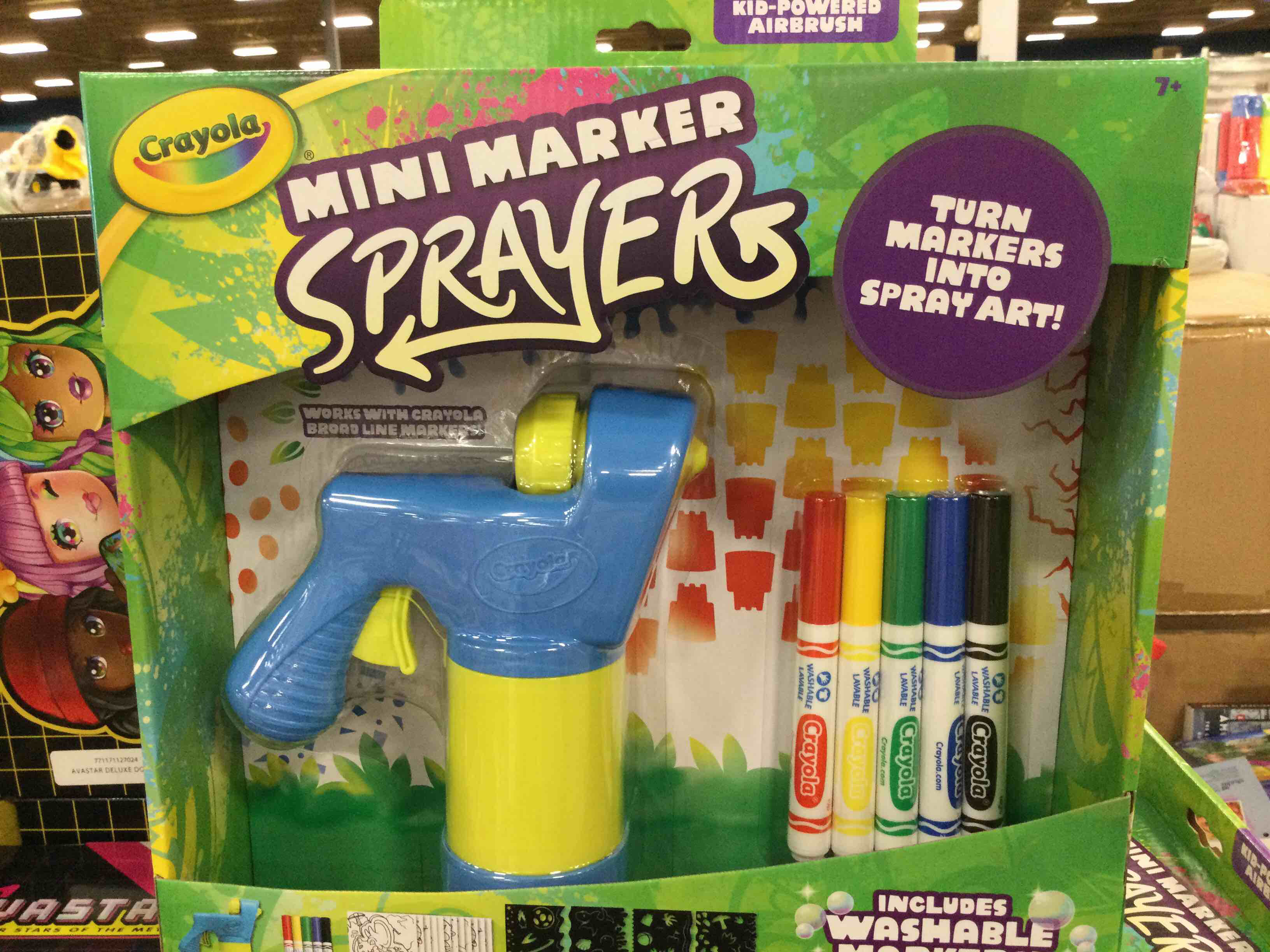 Crayola Mini Marker Sprayer, Marker Airbrush Kit, Gift for Kids, 7, 8, 9, 10
