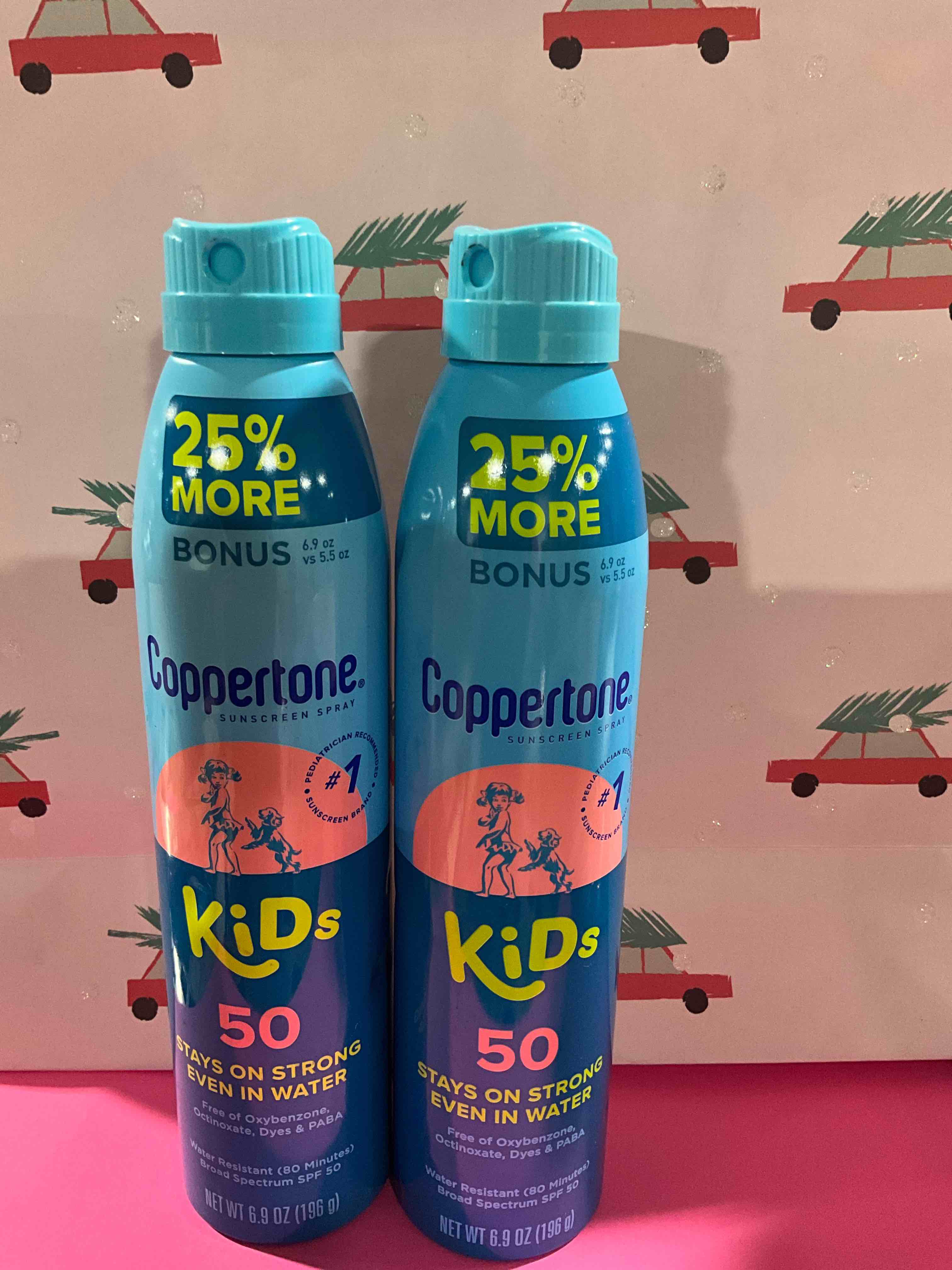Pack of 2 Coppertone Kids Broad Spectrum Sunscreen Spray SPF 50 6.9 oz, EXP 10/26