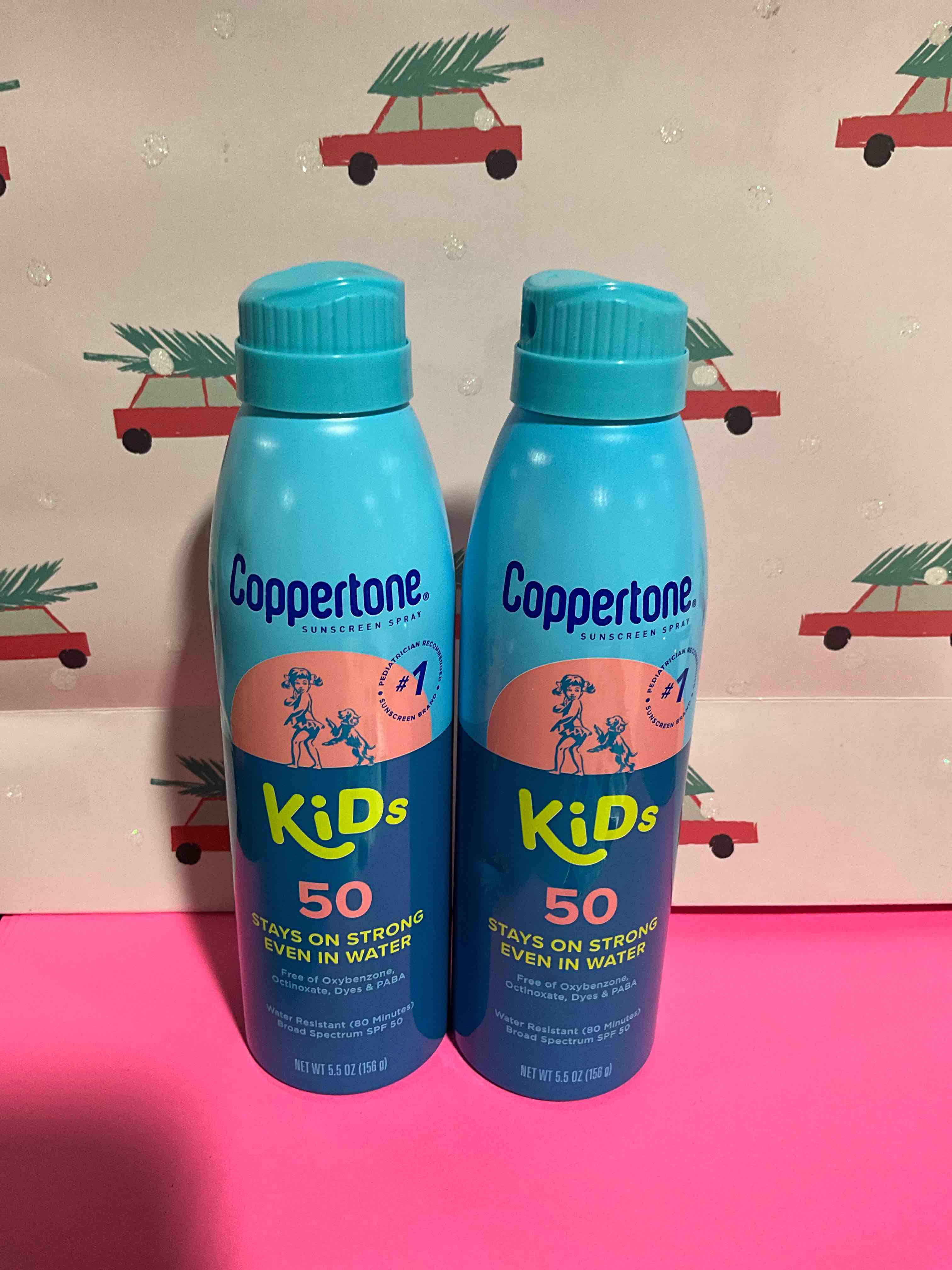 Pack of 2 Coppertone Kids Exclusive Disney Moana Sunscreen Spray SPF 50  Water Resistant  5.5 oz Can EXP 07/2026