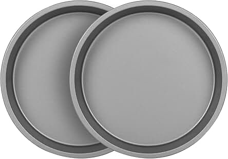G & S Metal Products Company ProBake Set of Two Teflon Xtra Nonstick 9-inch Round Cake Pans, Dark Gray, PB268-AZ