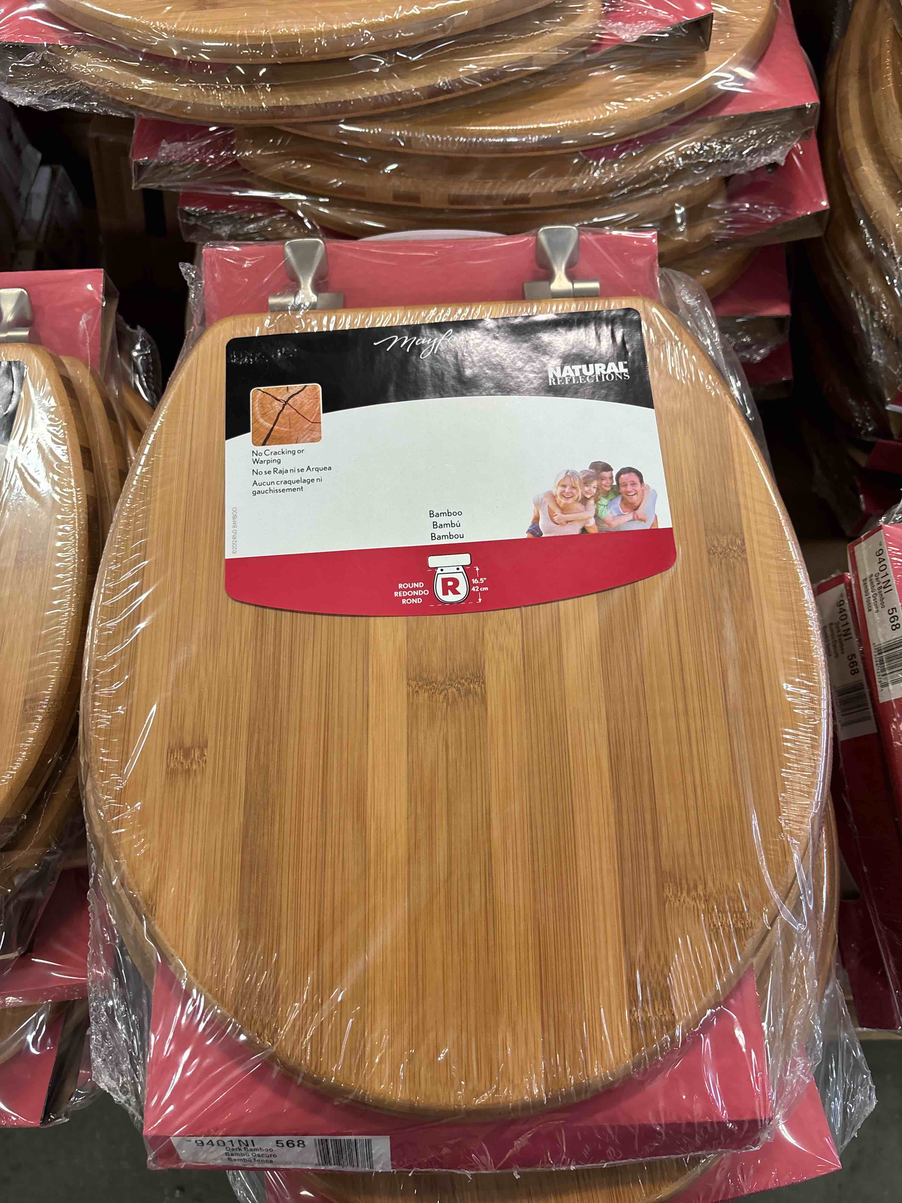 Mayfair Round Dark Bamboo Bamboo Toilet Seat