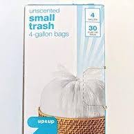 4 Small Unscented Flap-Tie Trash Bags - 4 Gallon - 30ct - up & up Lot of 4