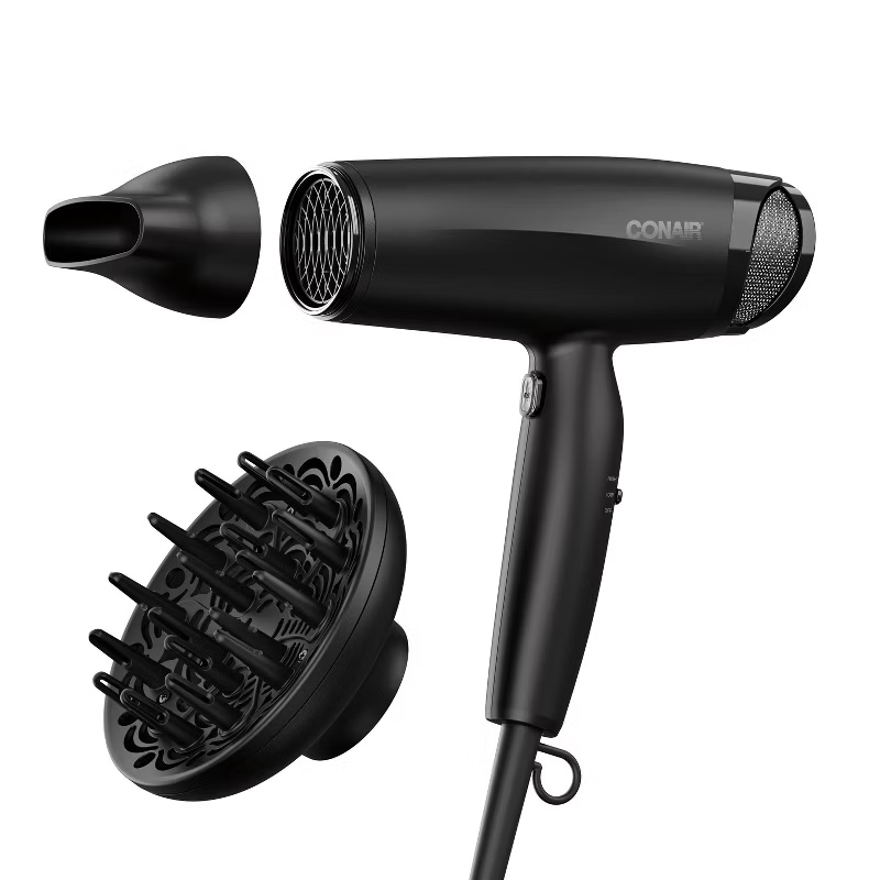 Conair Radiance Boost Hair Dryer  Nano-Quartz Technology  Includes Diffuser and Concentrator