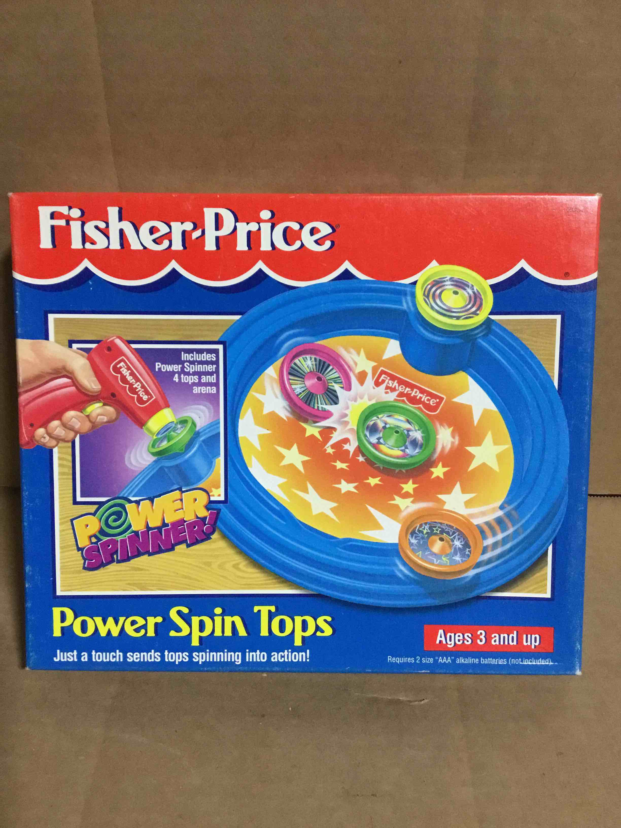 1994 Vintage Fisher Price Power Spin Tops 3+ Power Spinner4 Topsarena