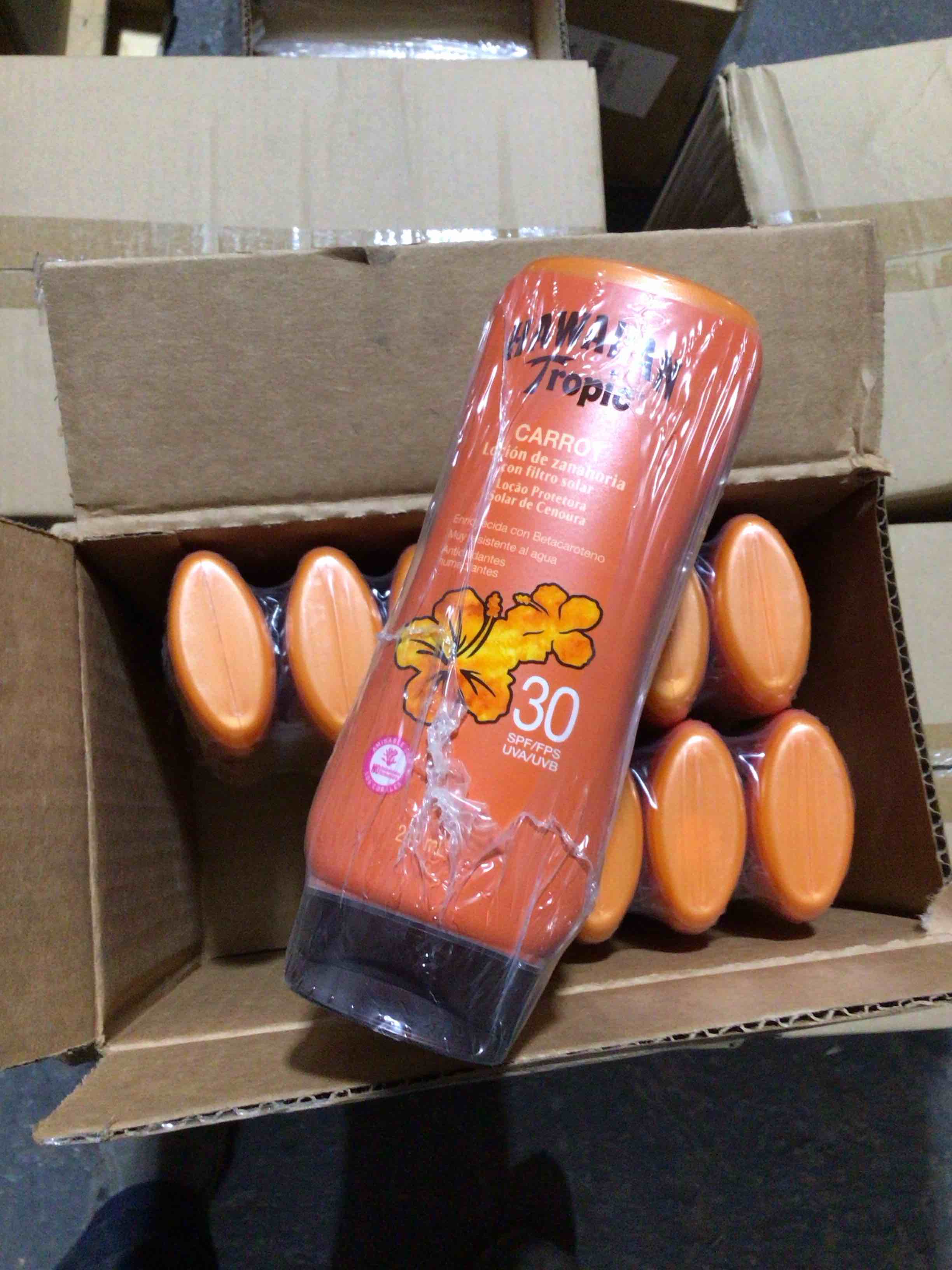 Case of 12 Hawaiian tropic carrot SPF 30