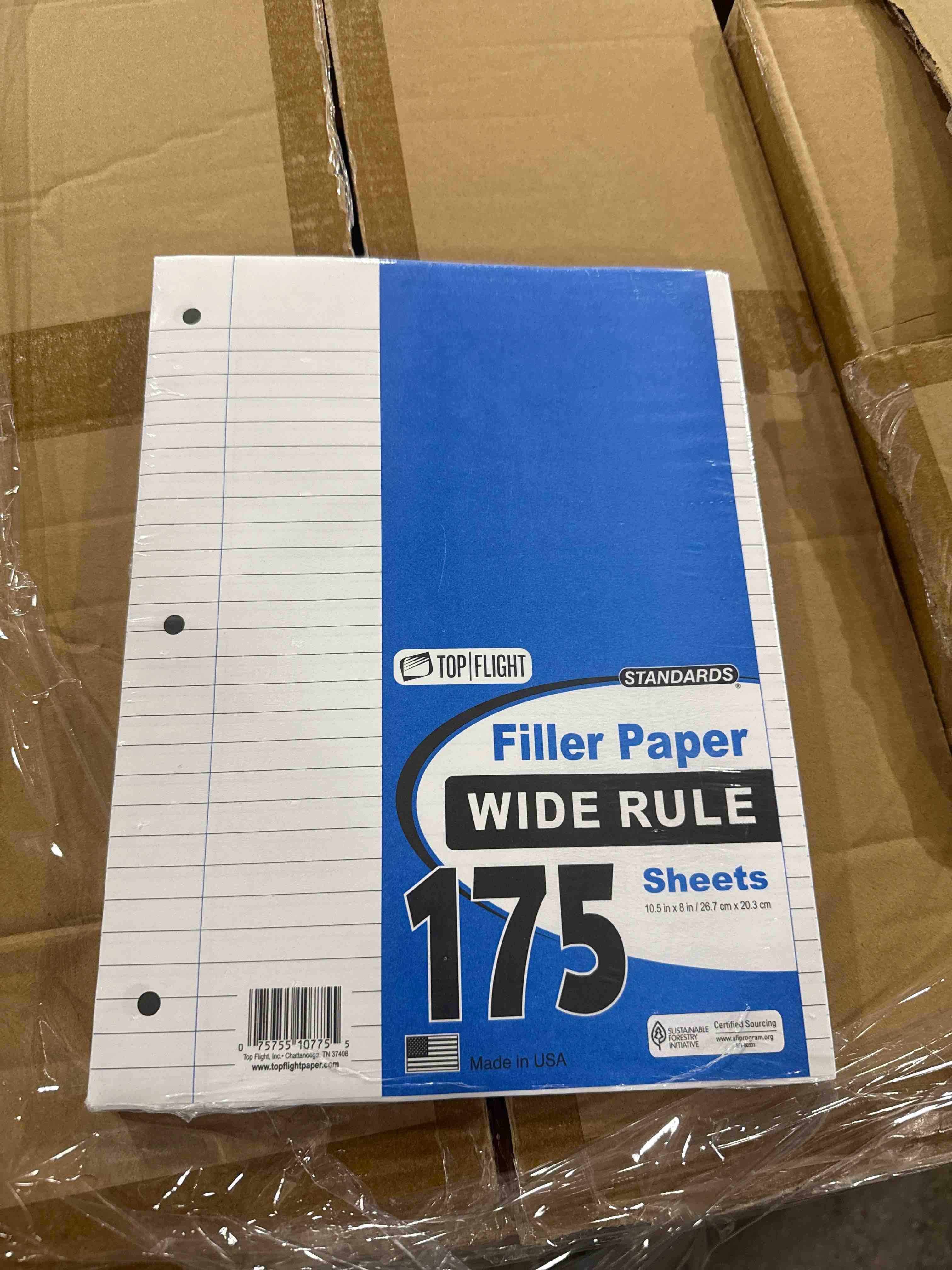 175 Sheet Wide Ruled Filler Paper White - Norcom