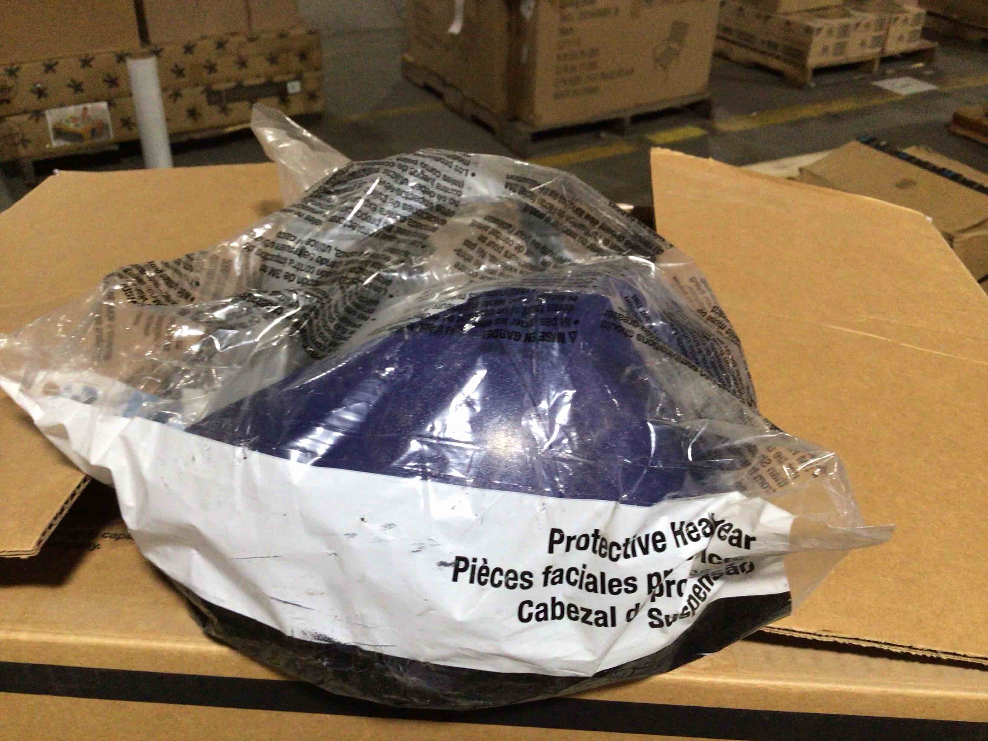 Condition photo showing Brand New for 3m 8250100000 tuffmaster deluxe headgear w/ratchet adjustment, blue