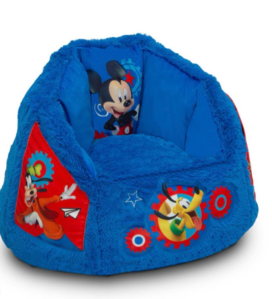 Disney Mickey Mouse Cozee Fluffy Chair by Delta Children, Toddler Size (for Kids Up to 6 Years Old)