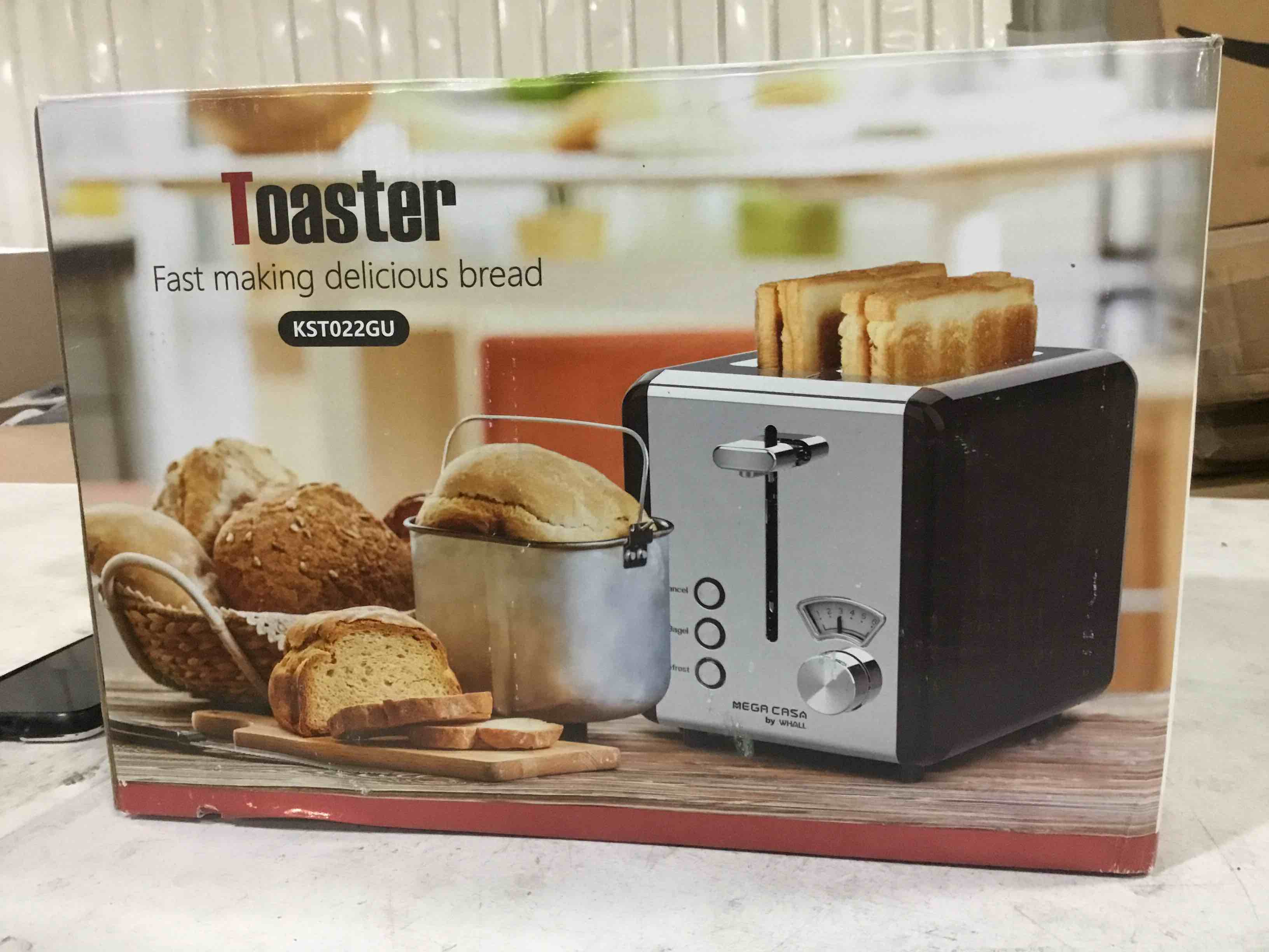 Mega Casa by Whall 2 Slice Stainless Steel Toaster