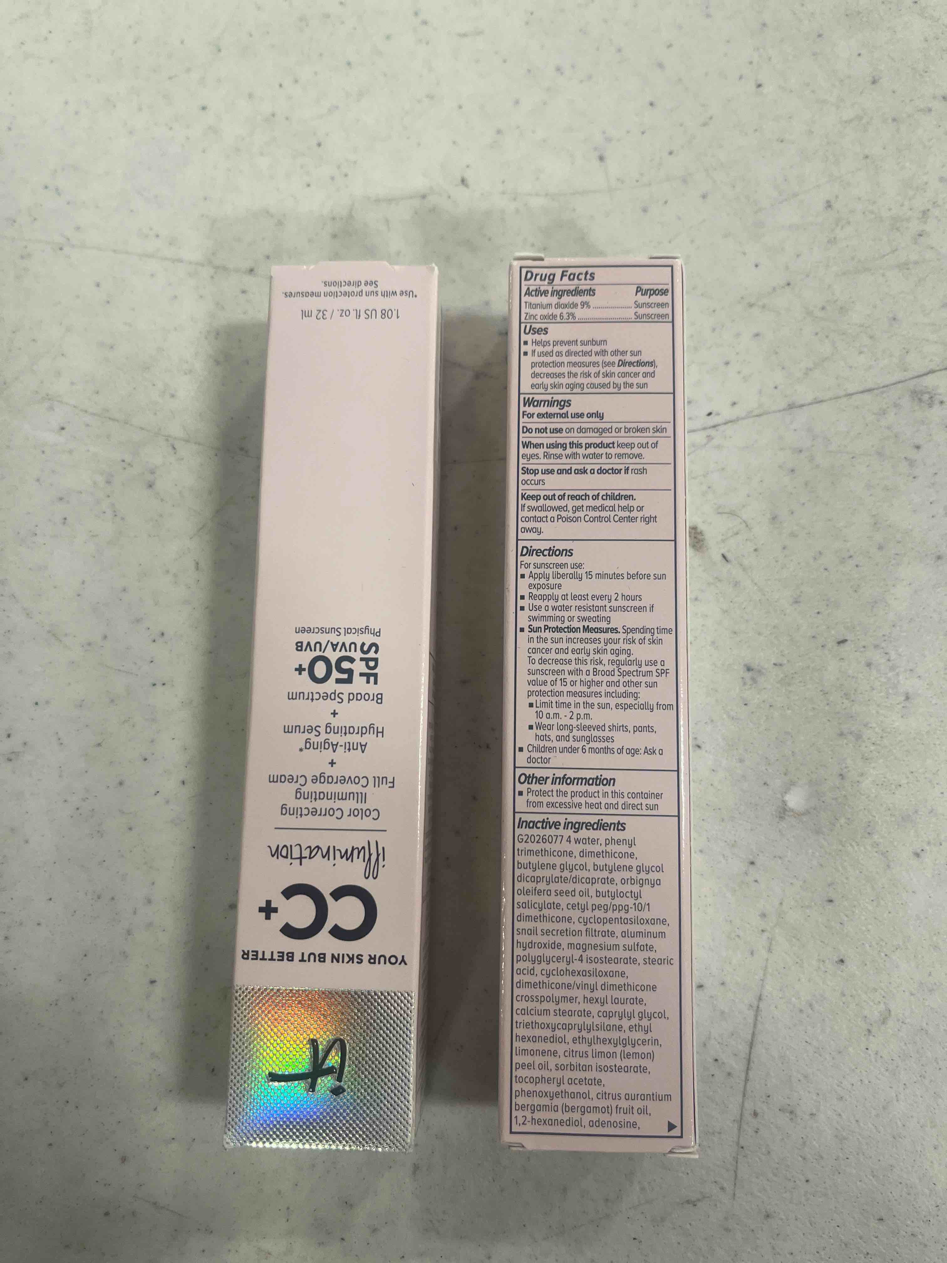 Condition photo showing New/Like New for IT Cosmetics CC+ Cream Illumination - Full-Coverage Foundation With SPF 50, Color Corrector & Anti-Aging Serum, Formulated With Niacinamide & Hyaluronic Acid, Radiant Finish, 1.08 fl oz EXP 12/2023