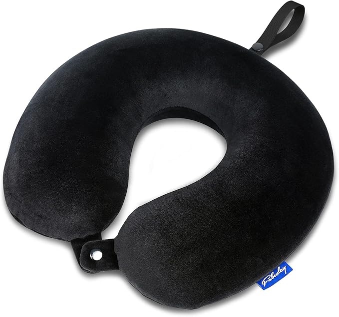 Travel Elements Black Memory Foam Travel Pillow