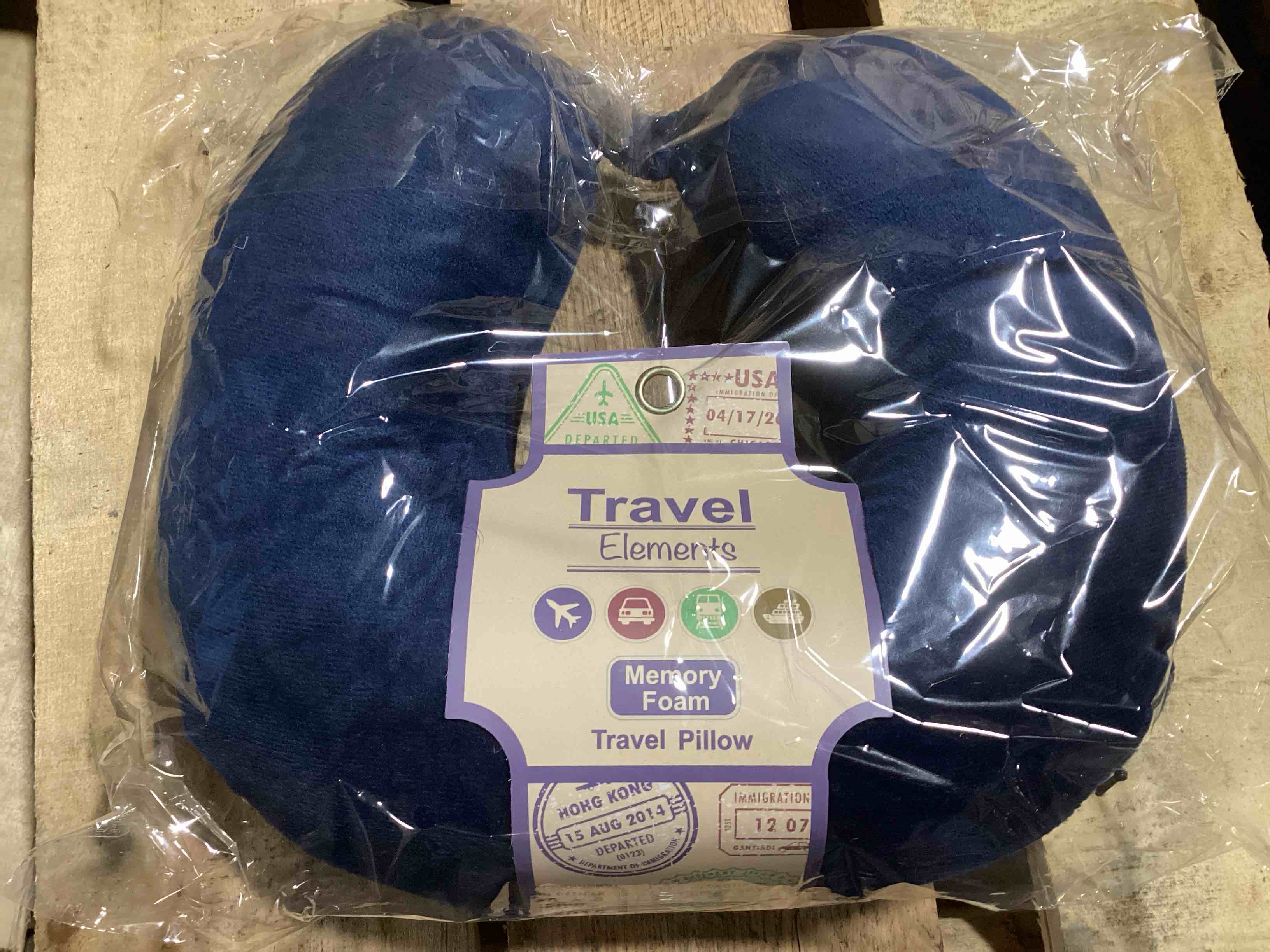Condition photo showing Brand New for travel elements blue memory foam travel pillow 
