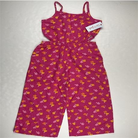 ((Size S)) Cat&jack Summer Sleeveless Jumpsuit Girls Floral 