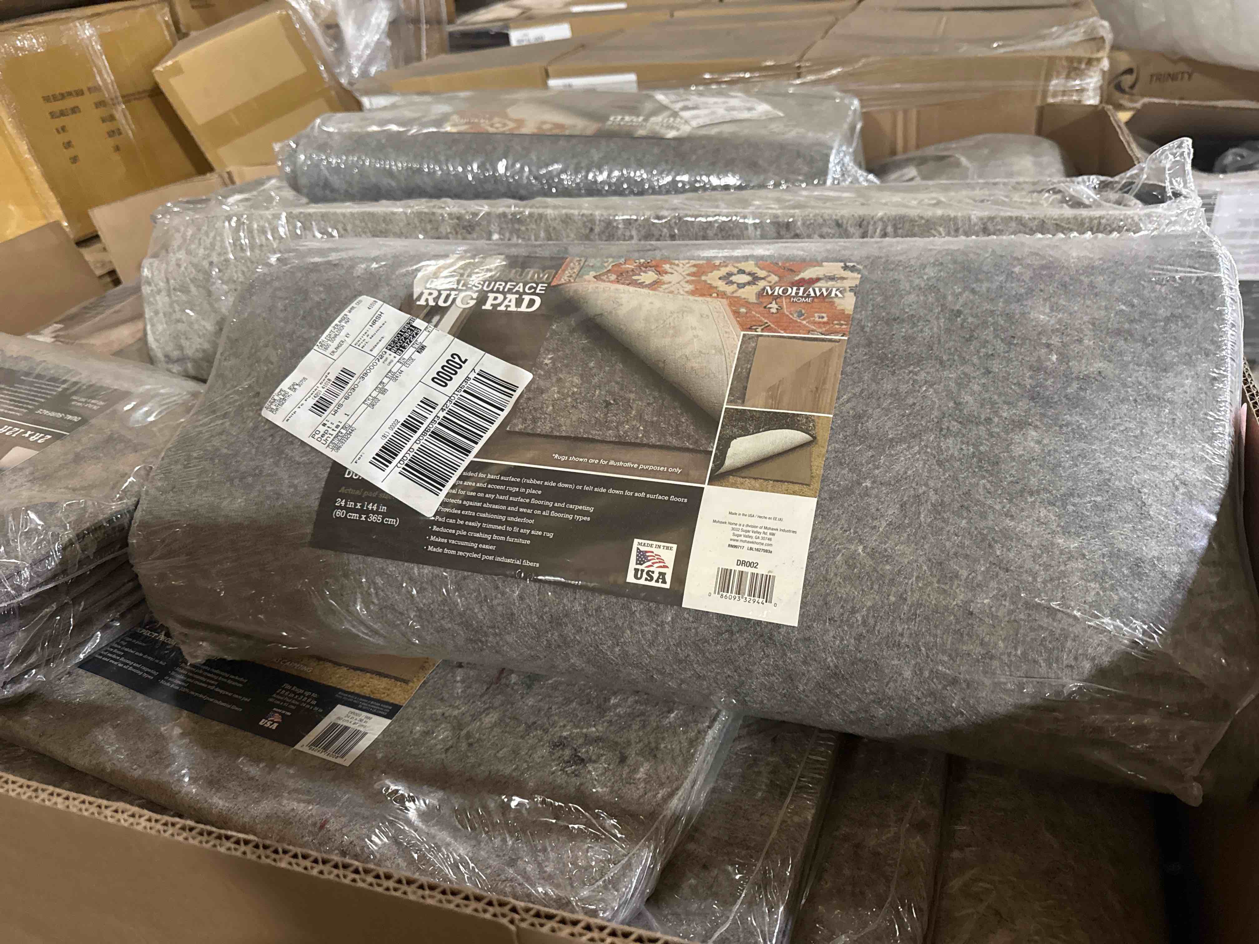 Condition photo showing Brand New for mohawk home 2' x 12' non slip rug pad gripper 1/4 thick dual surface felt + rubber gripper - safe for all floors, brown