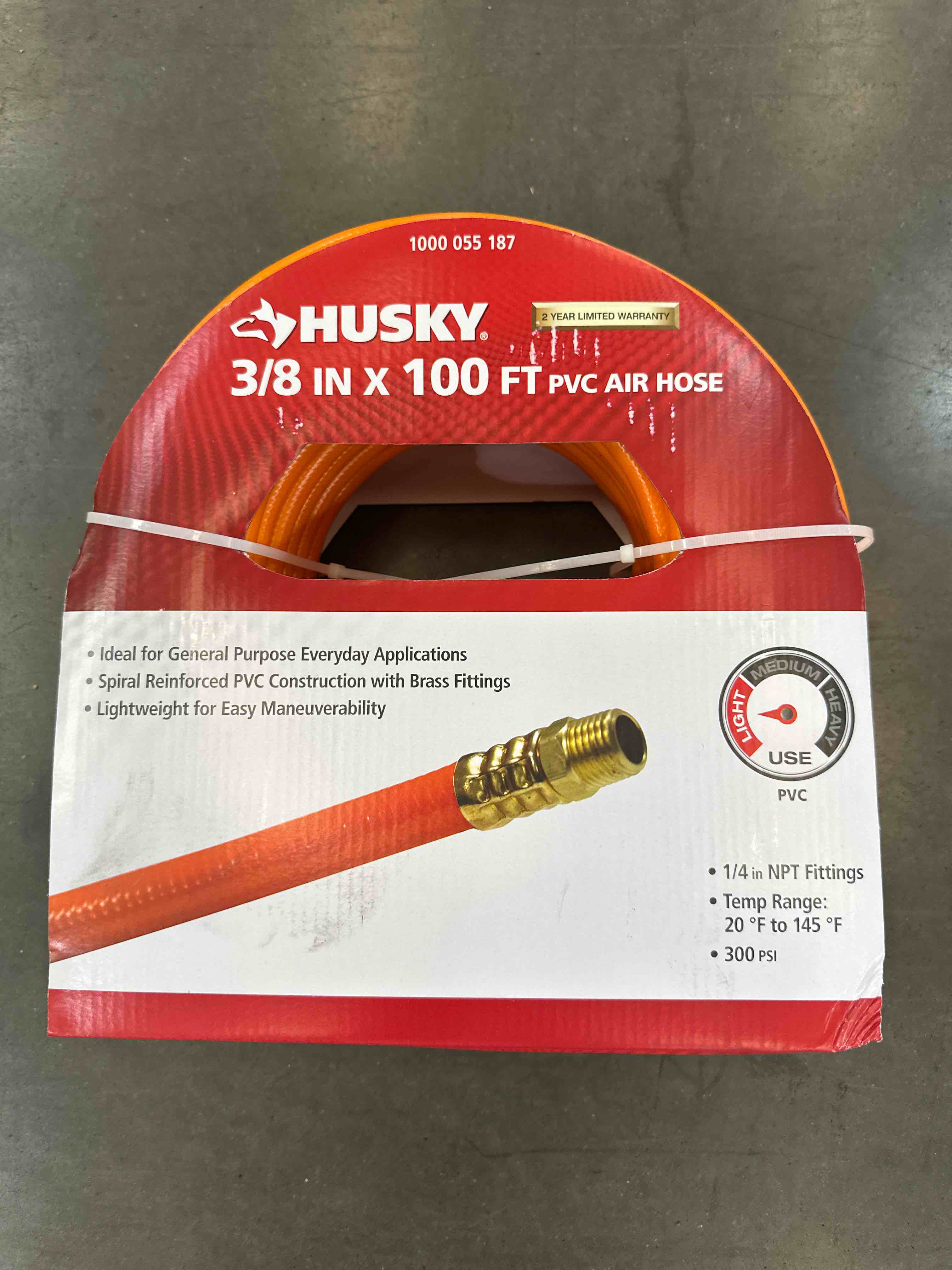 Husky 3/8 in. x 100 ft. PVC Air Hose