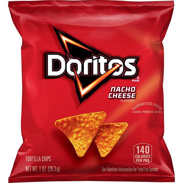 Doritos Tortilla Chips, Nacho Cheese, 1 oz Bags, 40 Count
