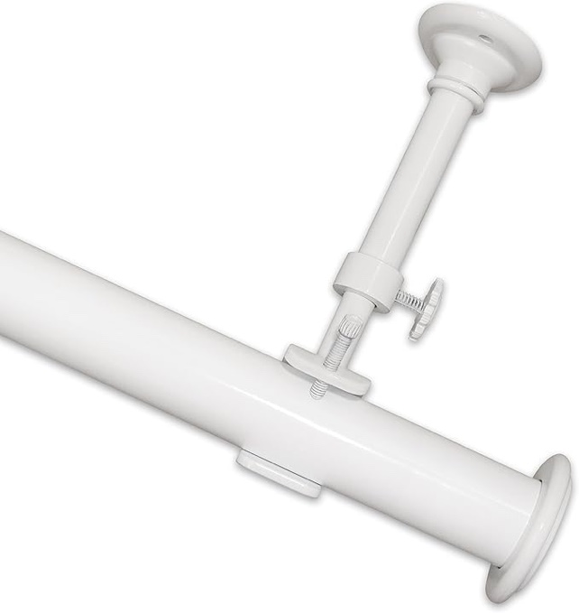Case of 4 Source Global 30-54in Resolution Curtain Rod, Bright White RE203 (Your Bid Per Rod)