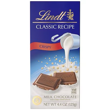 12 pack Lindt Classic Recipe Bar Crispy, 4.4 oz 