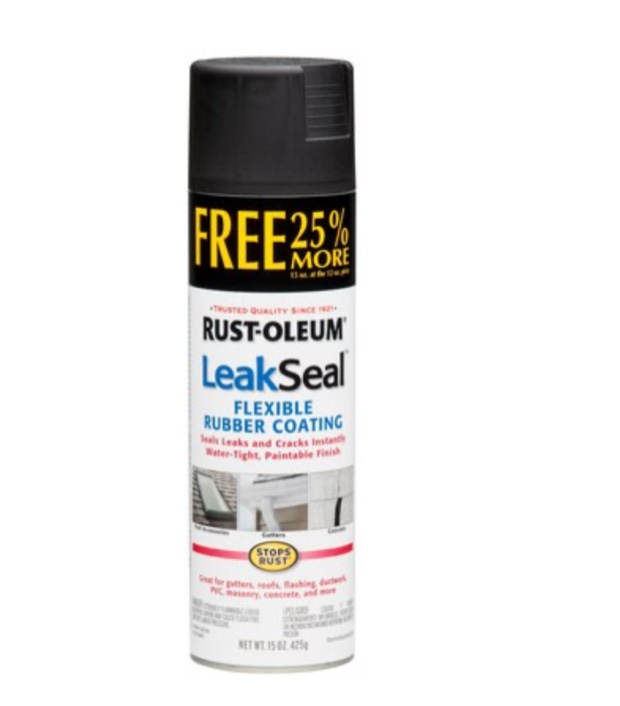 Rust-Oleum Stops Rust LeakSeal Flat Black Spray Paint (NET WT. 15-oz) 