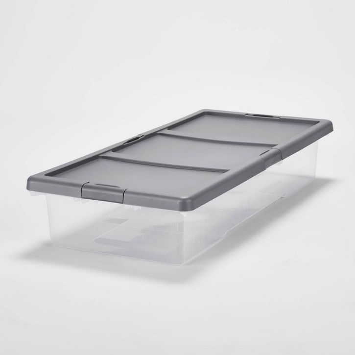 Underbed Latching Clear Storage Box - Brightroom