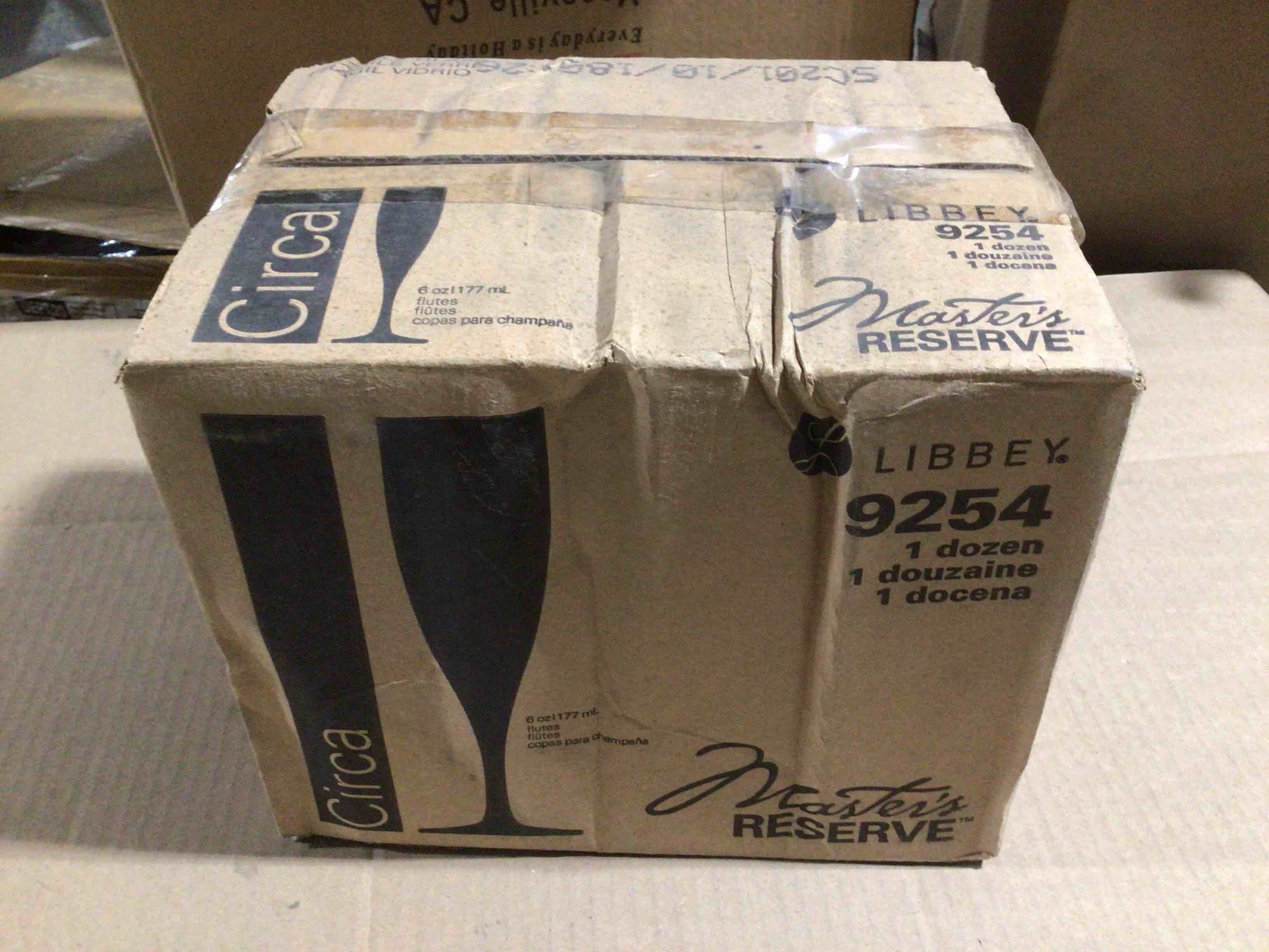 Case of 12 Libbey  6 Ounce Champagne Stemmed Flute Glasses 