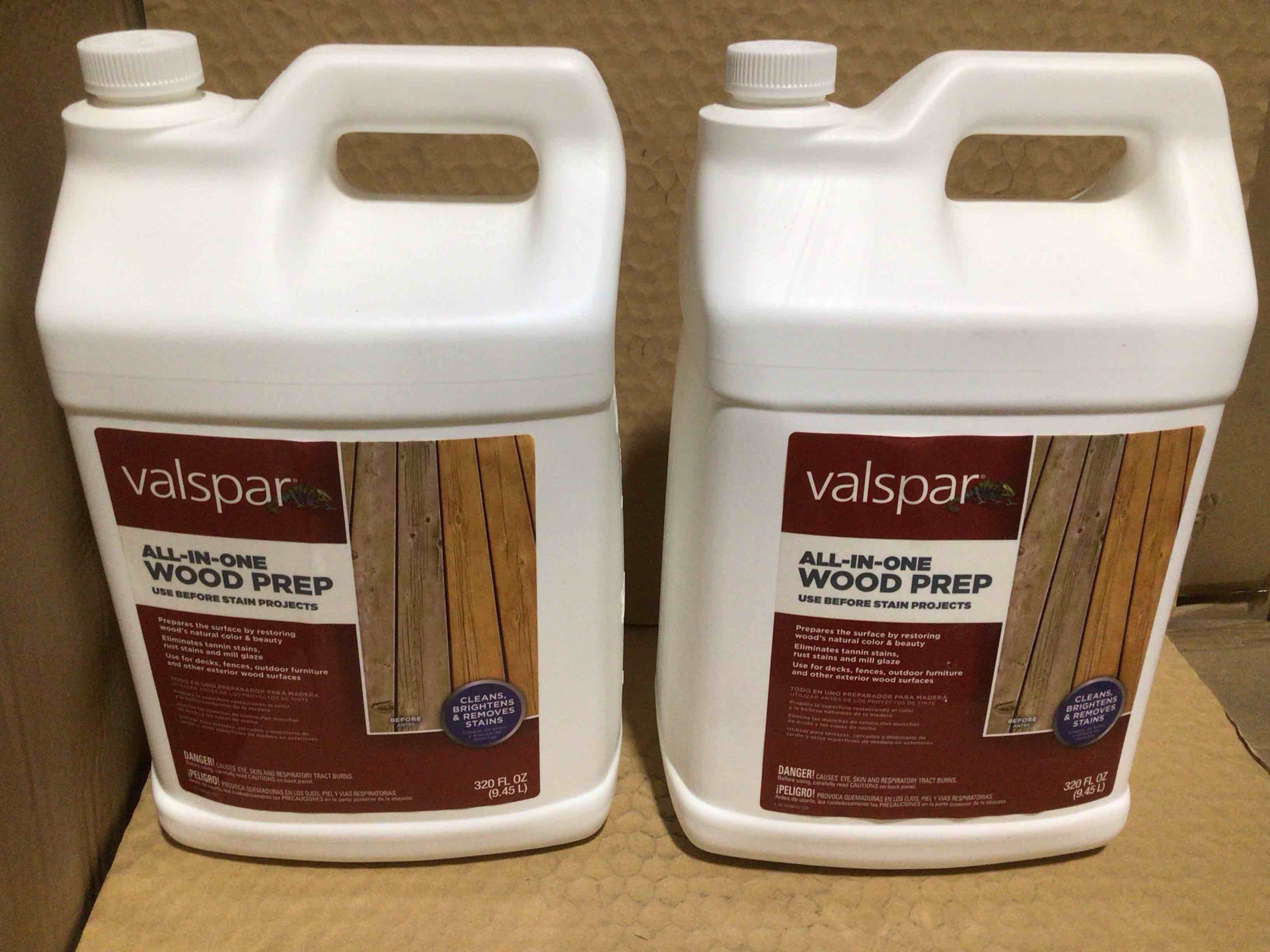 Case of 2 Valspar All In One 2.5 Gallon Wood Cleaner