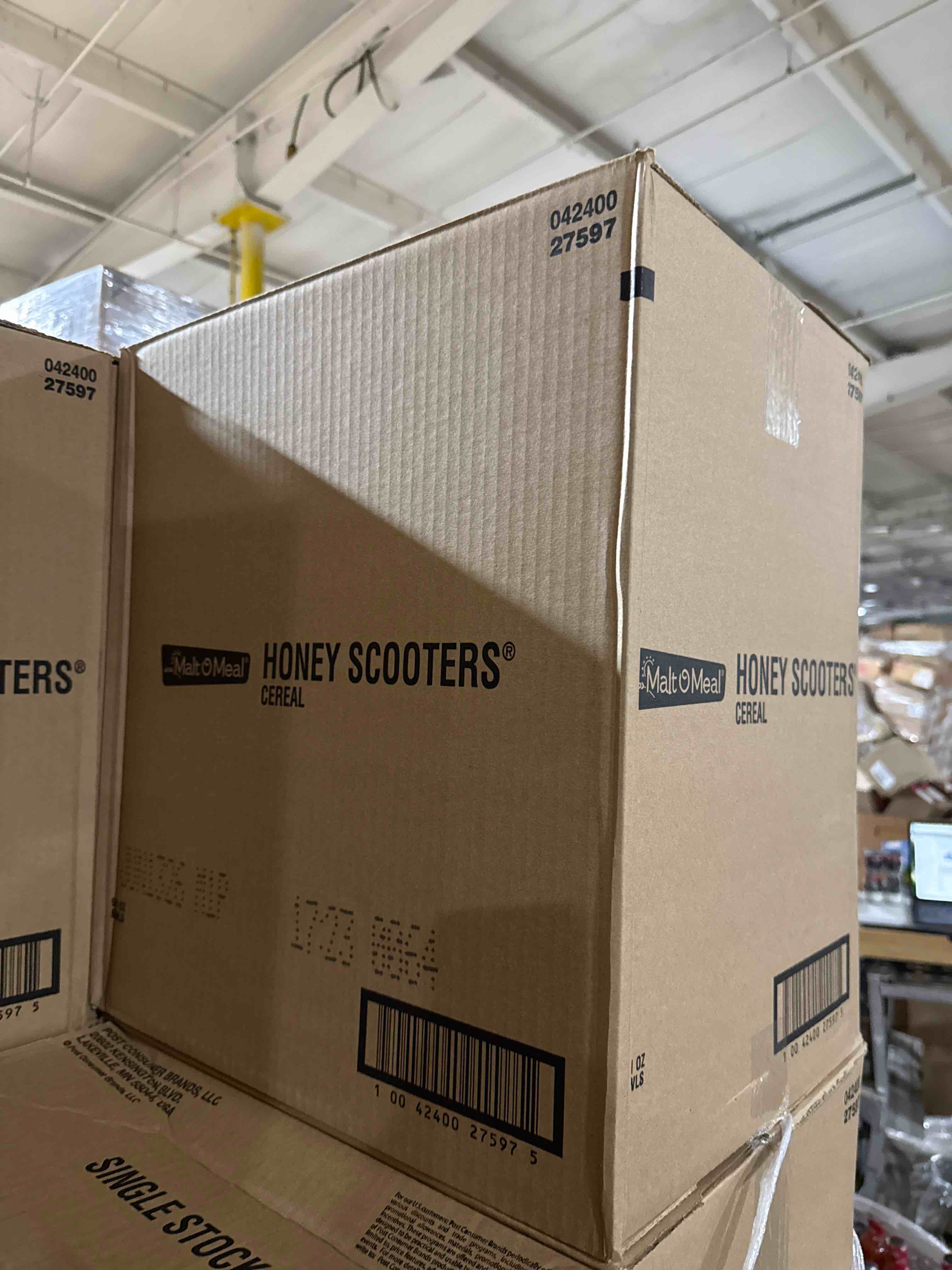 Condition photo showing New/Like New for case of 96 honey scooters 1 ounce containers cereal