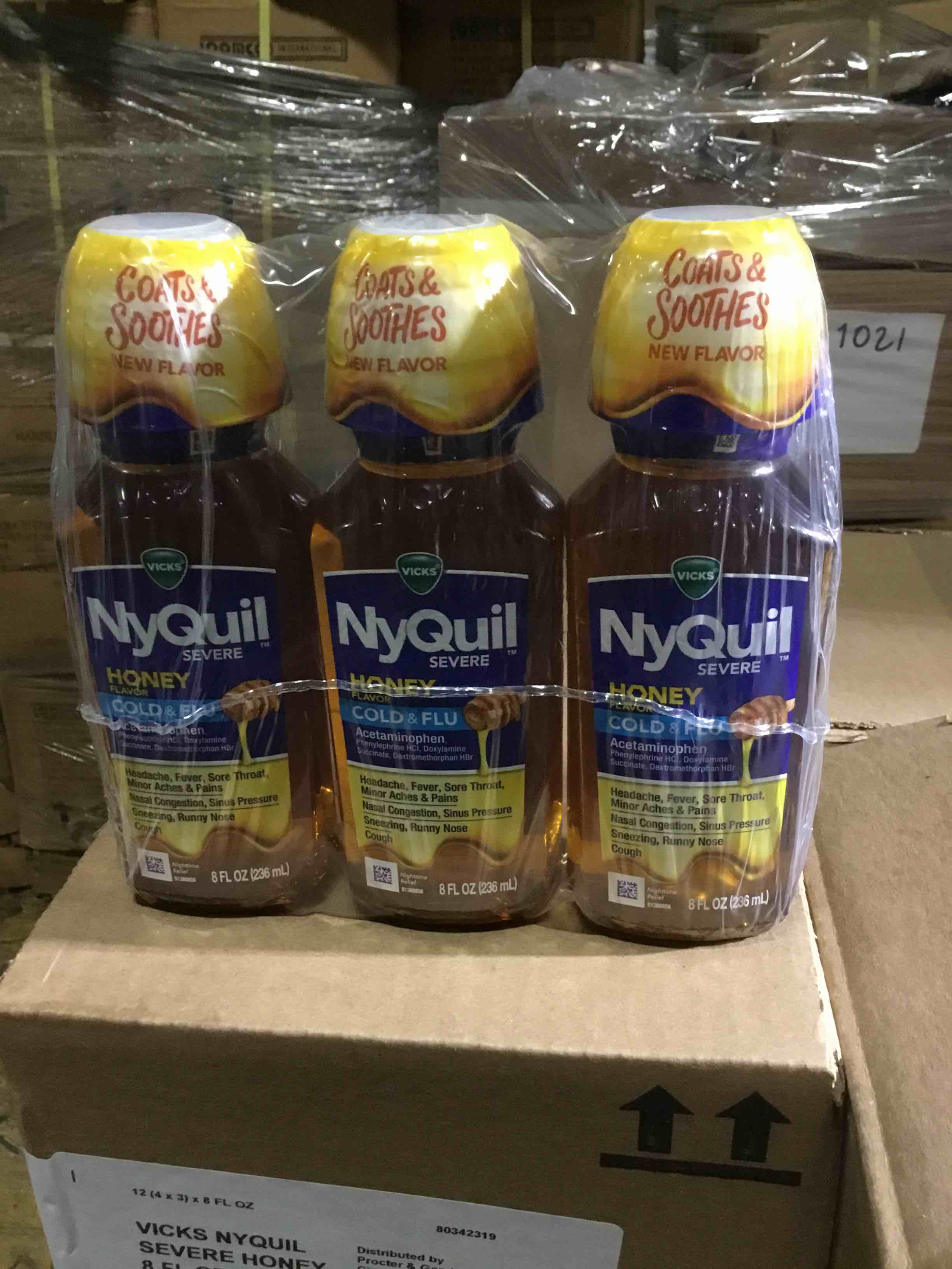 exp 10/21 Vicks NyQuil Severe Cold & Flu Relief - Honey Flavor,