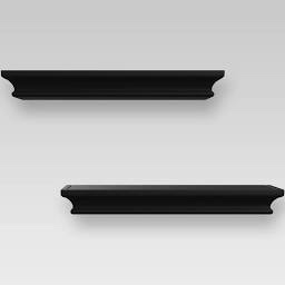 Threshold Set of 2 Traditional Shelves - Black (15.75")
