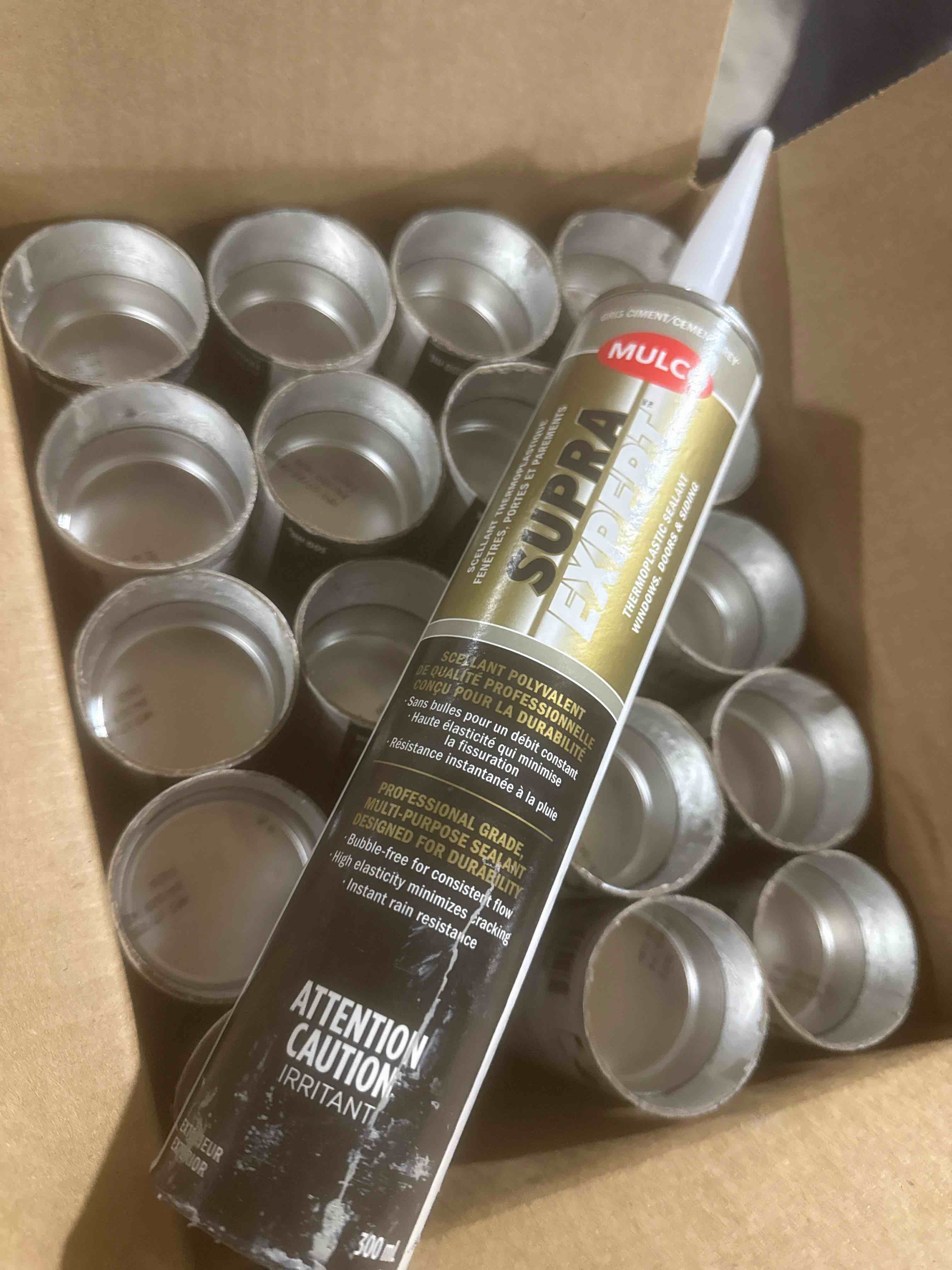 case of 20 mulco supra expert cement grey culk 